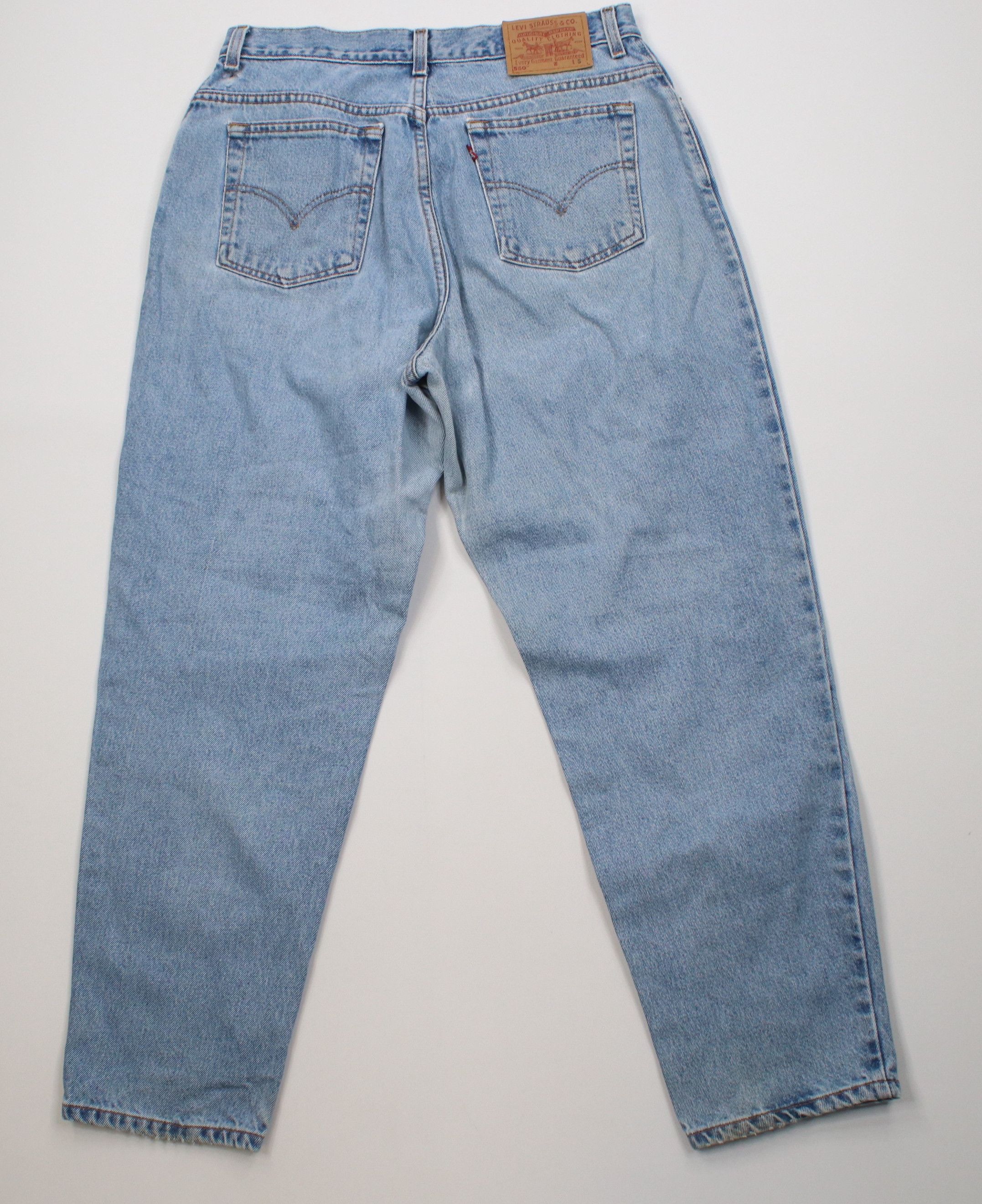 Levi's Vintage 90s Levis 550 Relaxed Fit Tapered Leg Denim Jeans Size 38" / US 16 / IT 52 - 10 Thumbnail