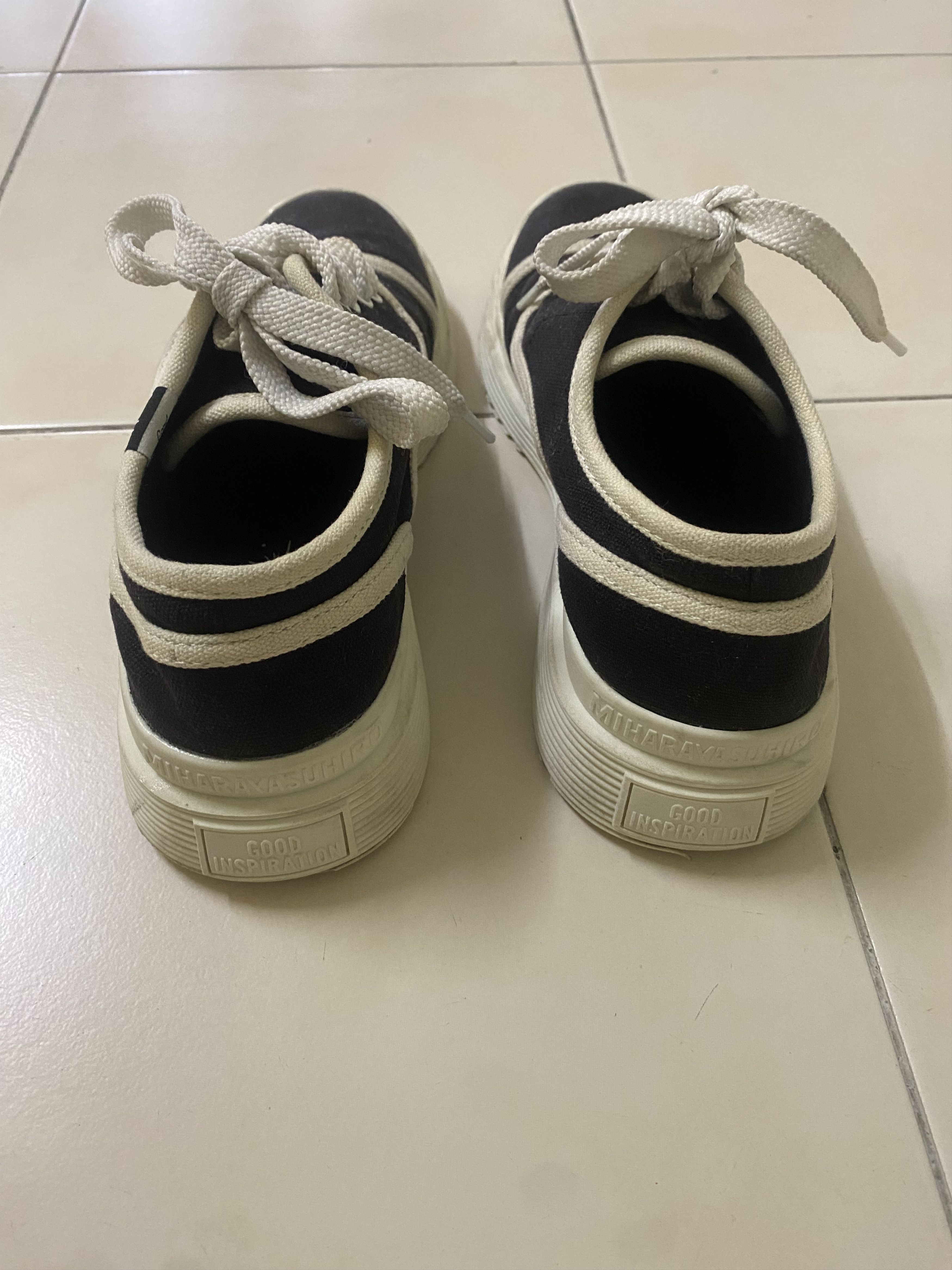 Maison MIHARA YASUHIRO Miharayasuhiro Black Canvas Sneaker Size US 6.5 / EU 39-40 - 3 Thumbnail