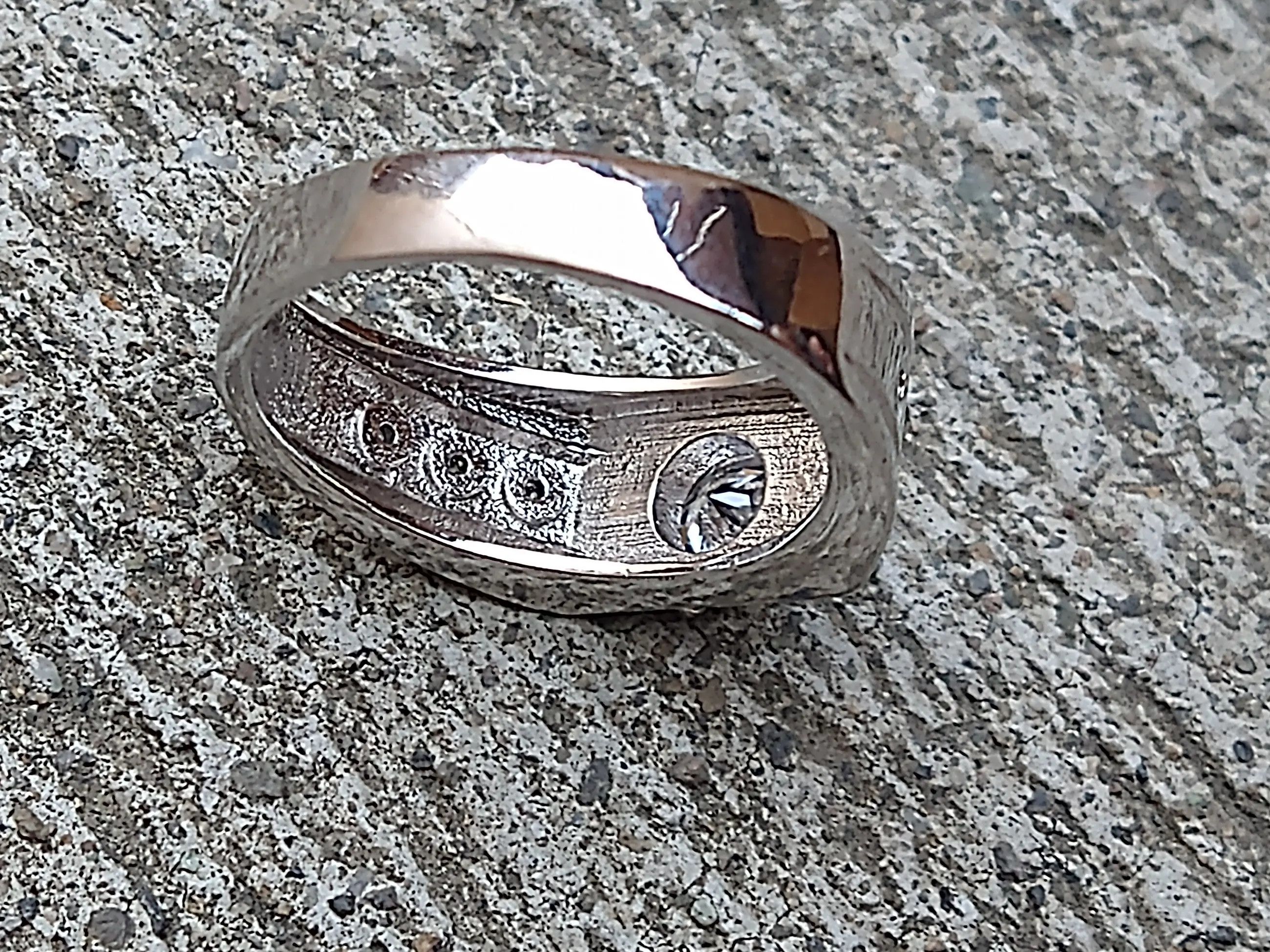 Sterling Silver Sterling Silver Ring Size 8.75 Clear CZ Round Band Size ONE SIZE - 6 Thumbnail