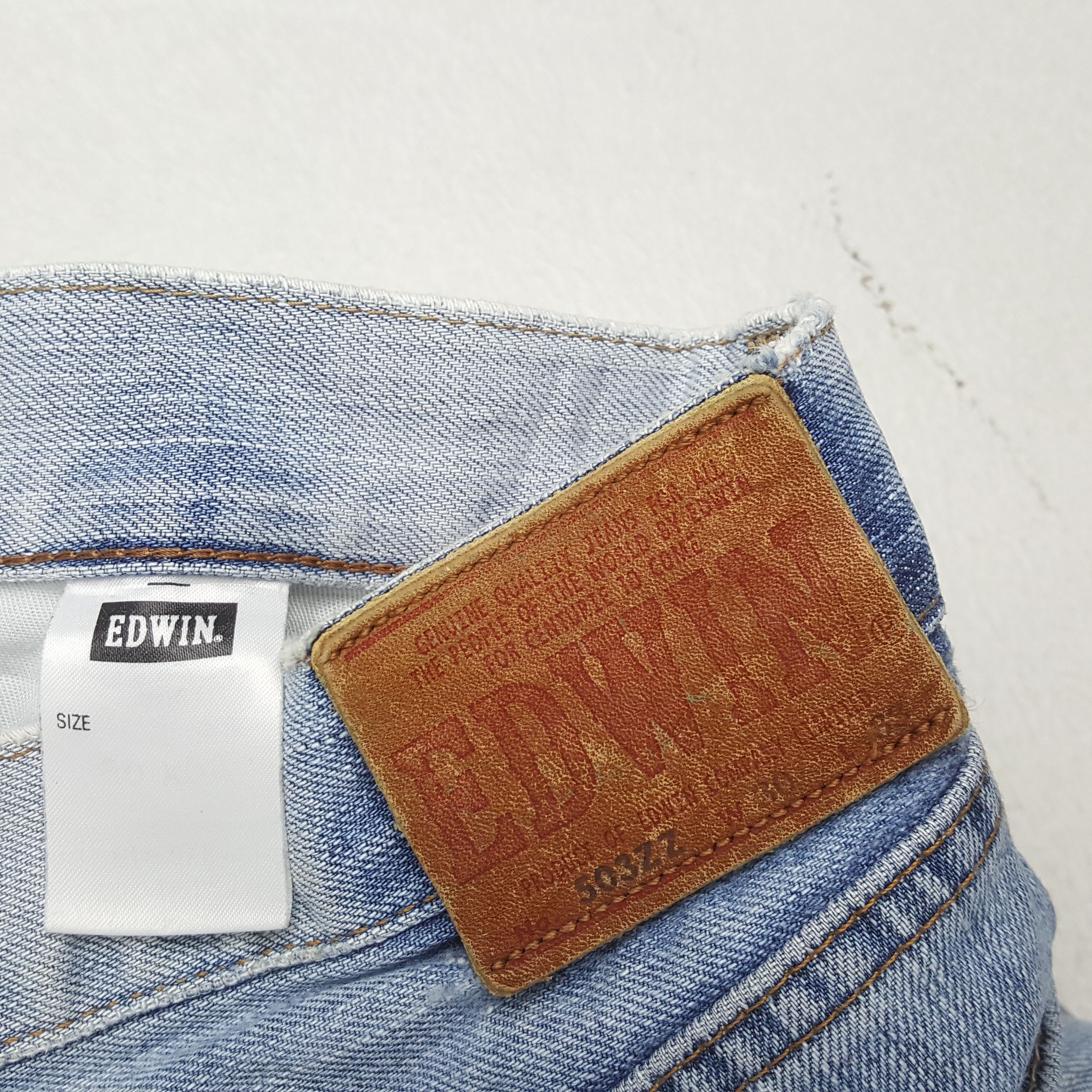 Edwin × Japanese Brand × Vintage EDWIN Streetwear Style Distressed Jean Size US 28 / EU 44 - 14 Thumbnail