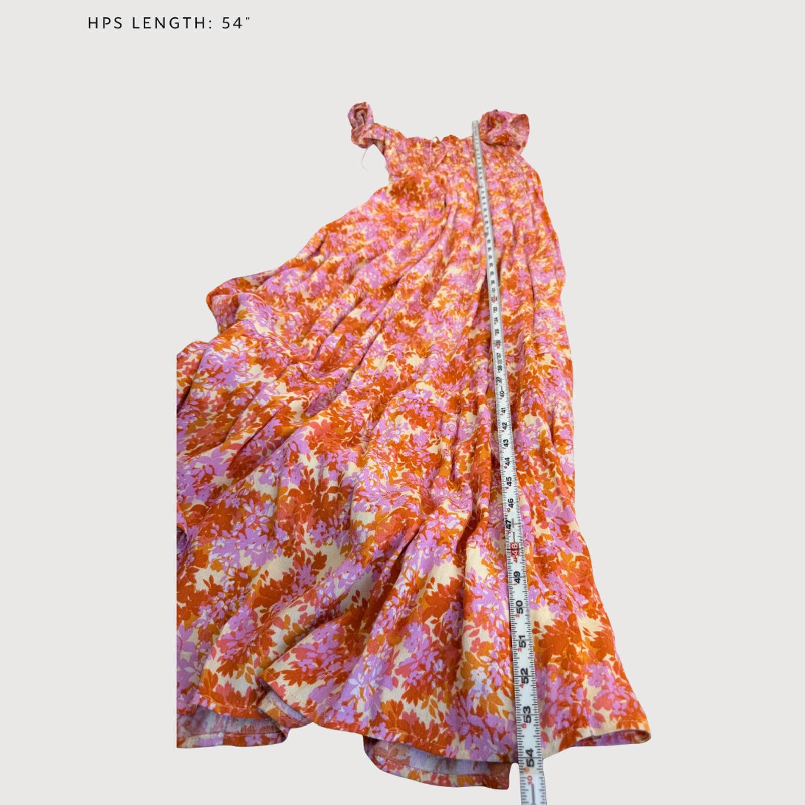 Other Anthropologie L Space Lucia Smocked Maxi Dress Orange/Yellow Size L / US 10 / IT 46 - 8 Thumbnail