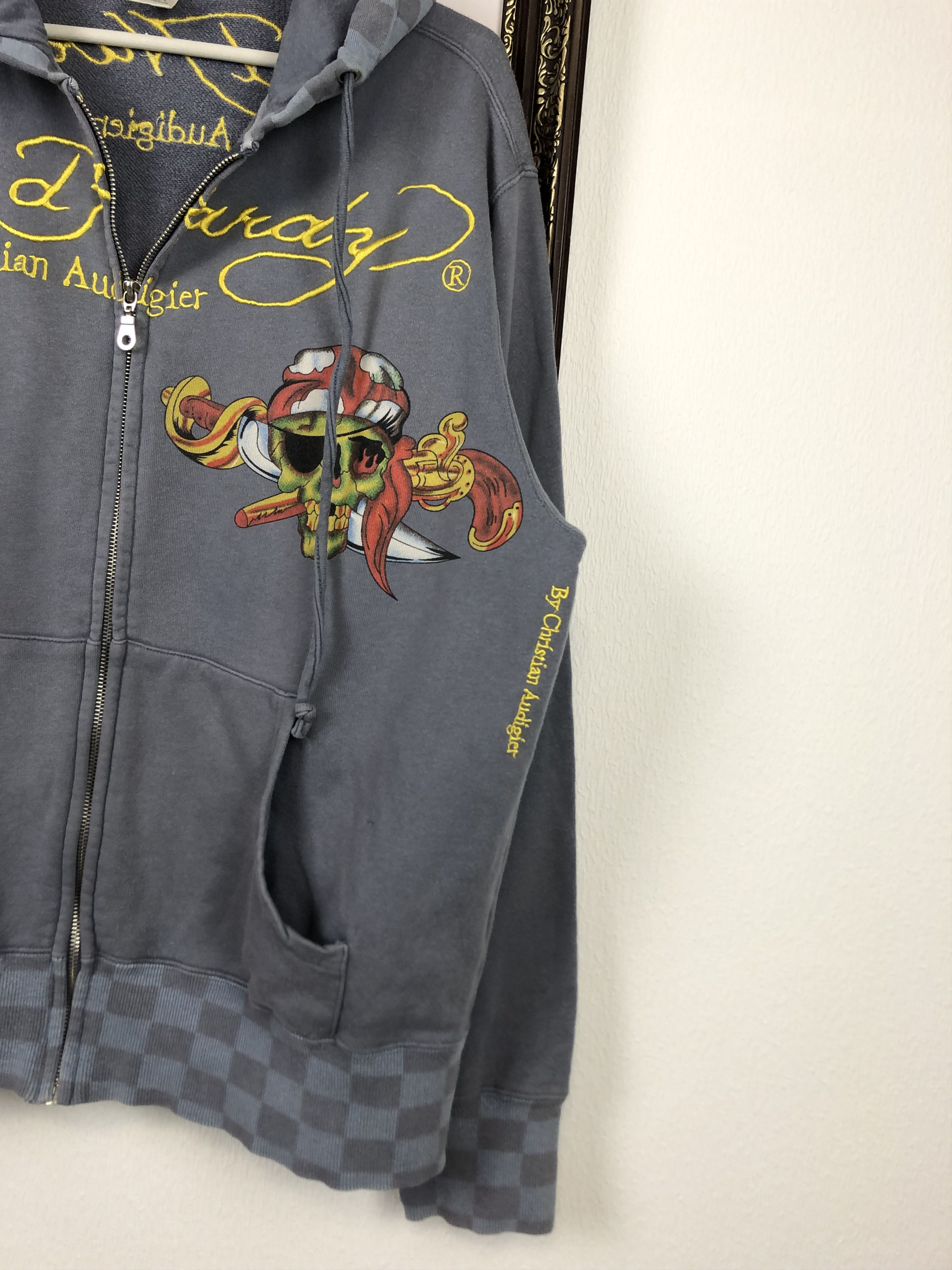 Ed Hardy × Vintage Vintage Ed Hardy Hoodie Jacket Rare Skull Hype Size US L / EU 52-54 / 3 - 10 Thumbnail