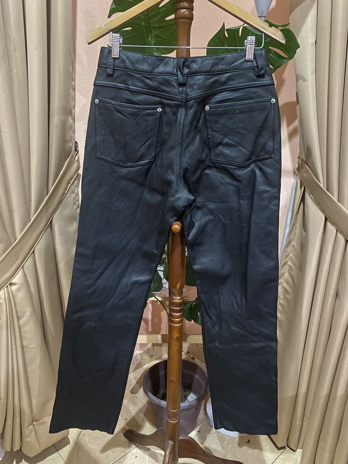 Genuine Leather Vintage Black Korean Leather Pants by Jeans Infinite World Size US 30 / EU 46 - 8 Thumbnail