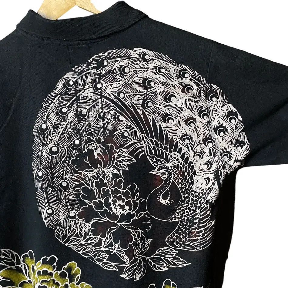 Japanese Brand Gemstone Sukajan Peacock Wave Polo Shirt Ifsixwasnine Size US S / EU 44-46 / 1 - 8 Thumbnail