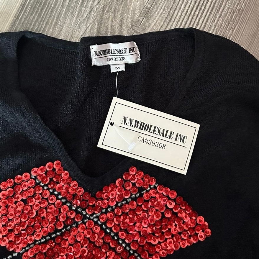 Other nn wholesale inc argyle red and black bedazzled top Size M / US 6-8 / IT 42-44 - 3 Thumbnail
