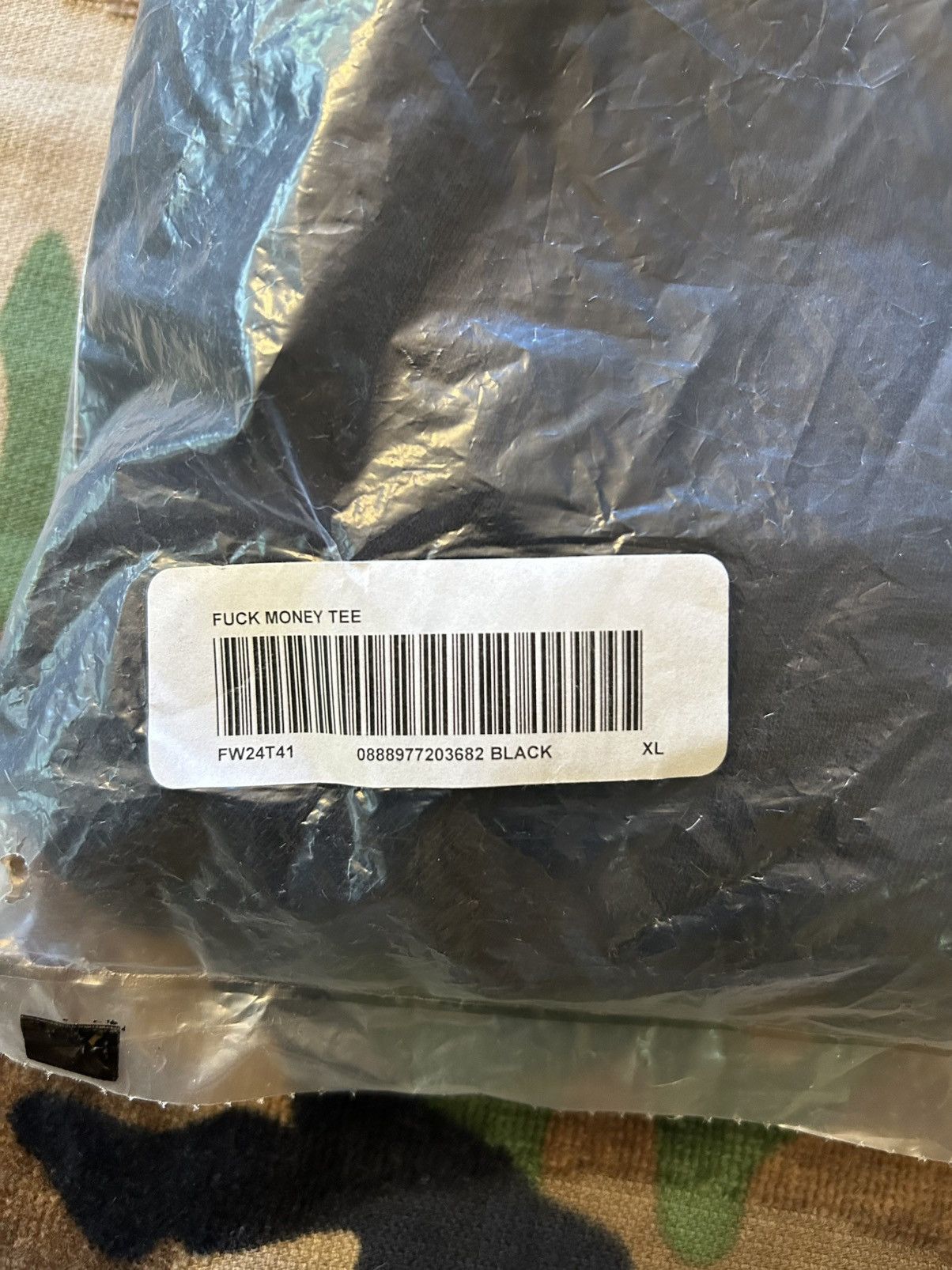 Supreme Supreme Fuck Money Tee Black XL FW24 Size US XL / EU 56 / 4 - 8 Thumbnail