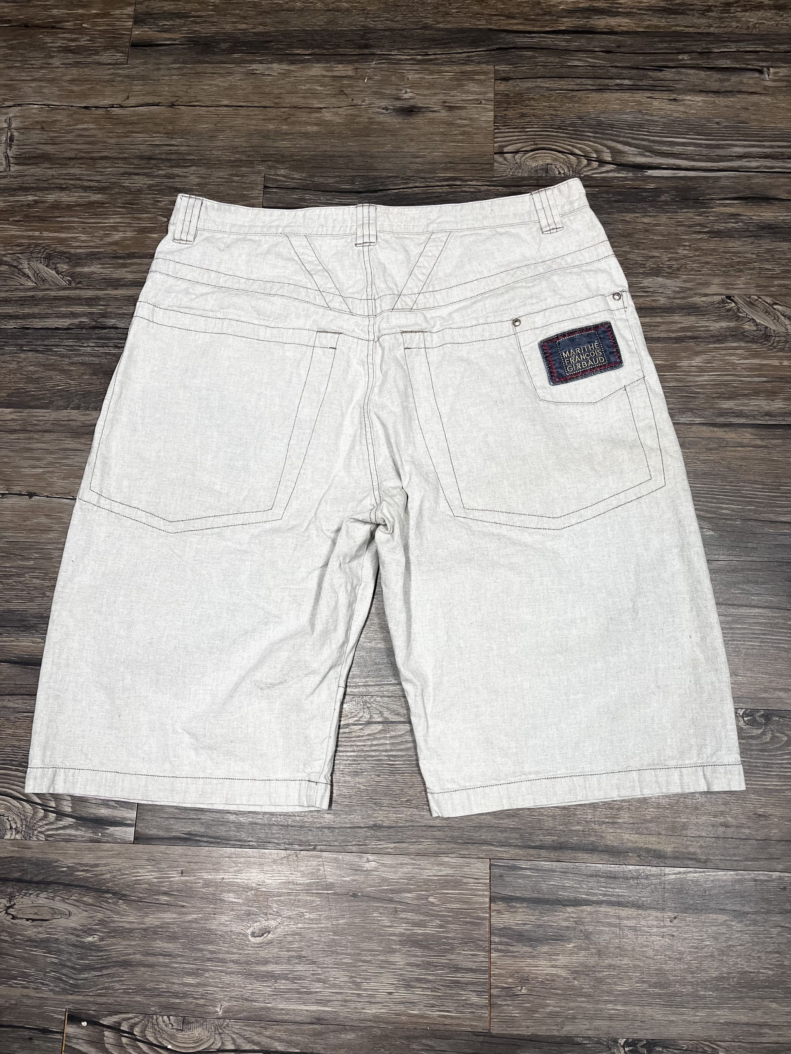 Marithe + Francois Girbaud Marithe Francois Girbaud White Denim Shorts Size US 40 / EU 56 - 4 Thumbnail