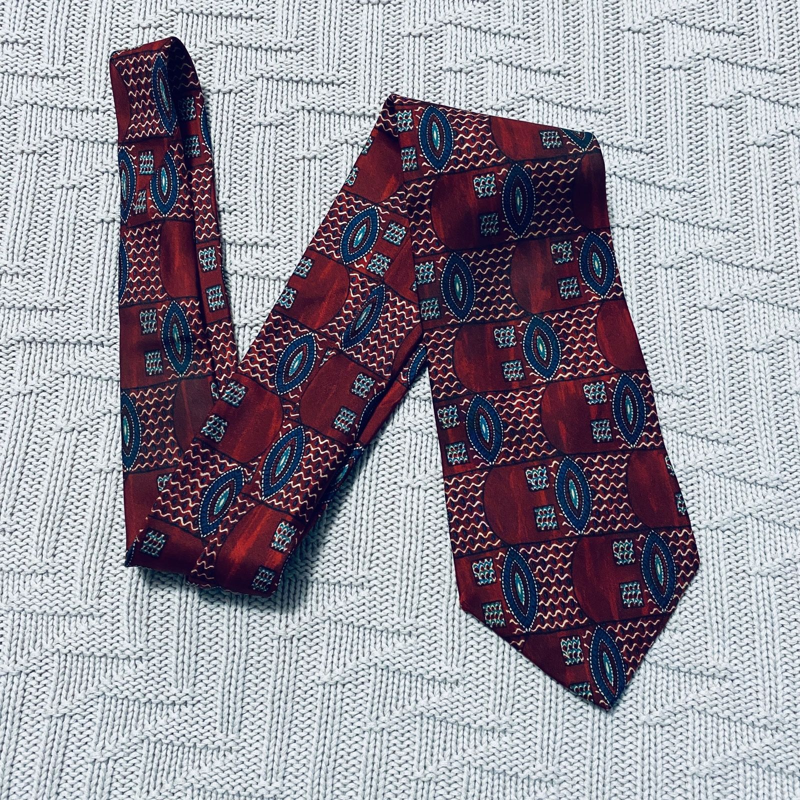 Ralph Lauren Ralph Lauren red abstract silk tie Size ONE SIZE - 1 Thumbnail