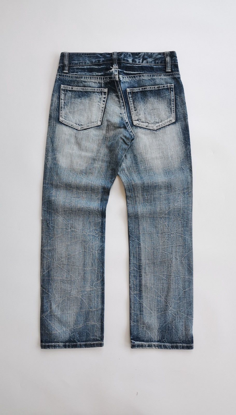 Karakuri Tamashii Pattern Fabric Patches Distressed Denim Jeans Size US 30 / EU 46 - 7 Thumbnail