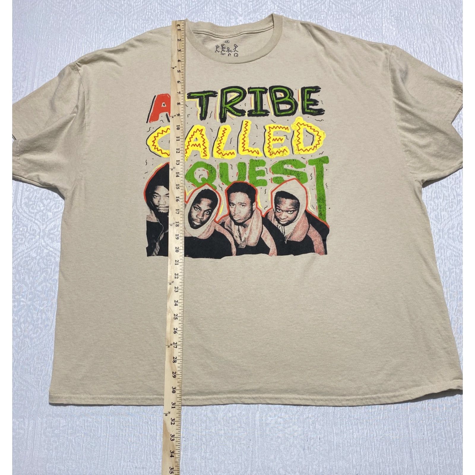 Quest ATCQ Shirt Mens 3XL Beige Graphic Tee Hip Hop A Tribe Called Quest T-Shirt Size US XXL / EU 58 / 5 - 4 Thumbnail