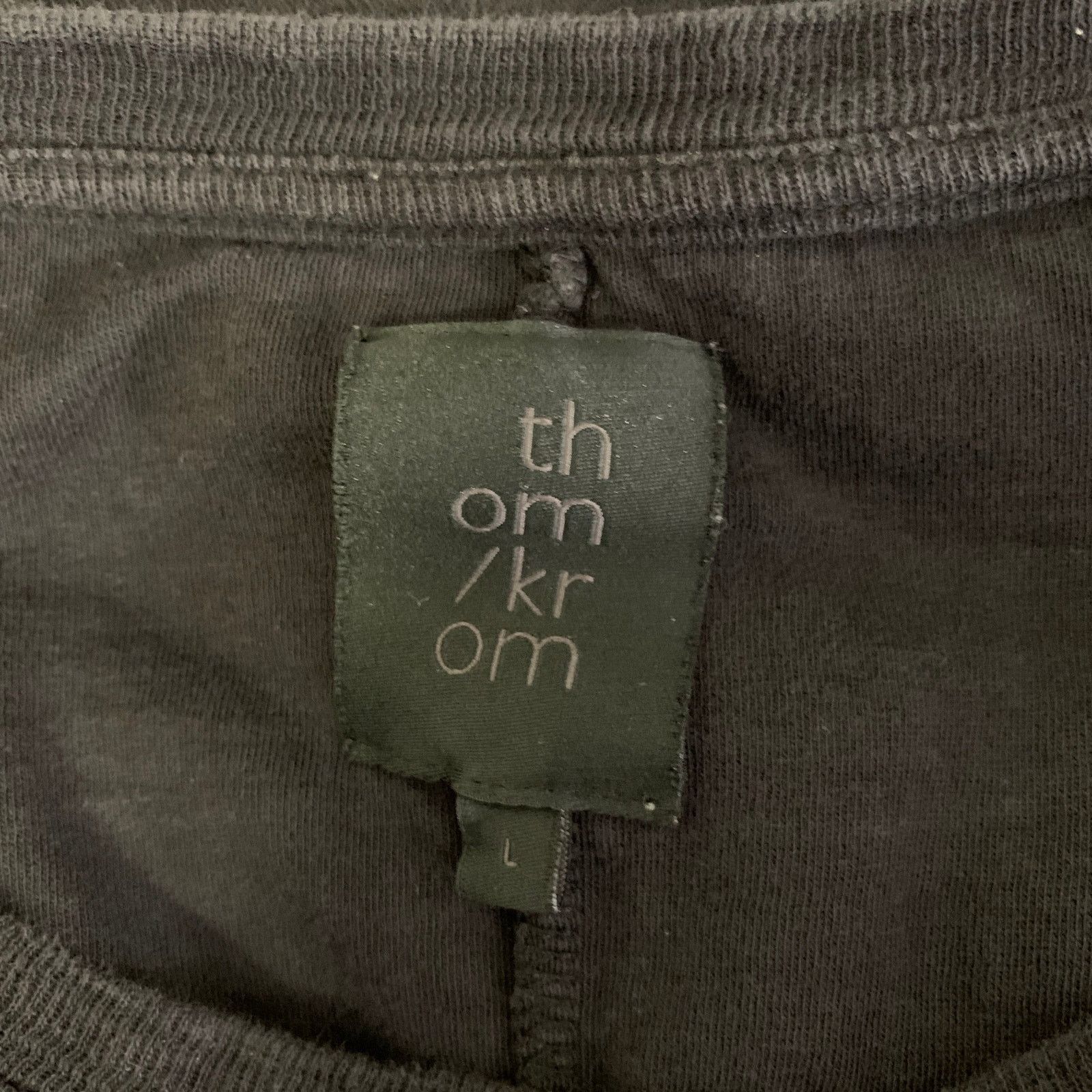 Thom Krom THOM KROM Size L Black Patchwork Cotton Crew-Neck Pullover Size US L / EU 52-54 / 3 - 4 Thumbnail