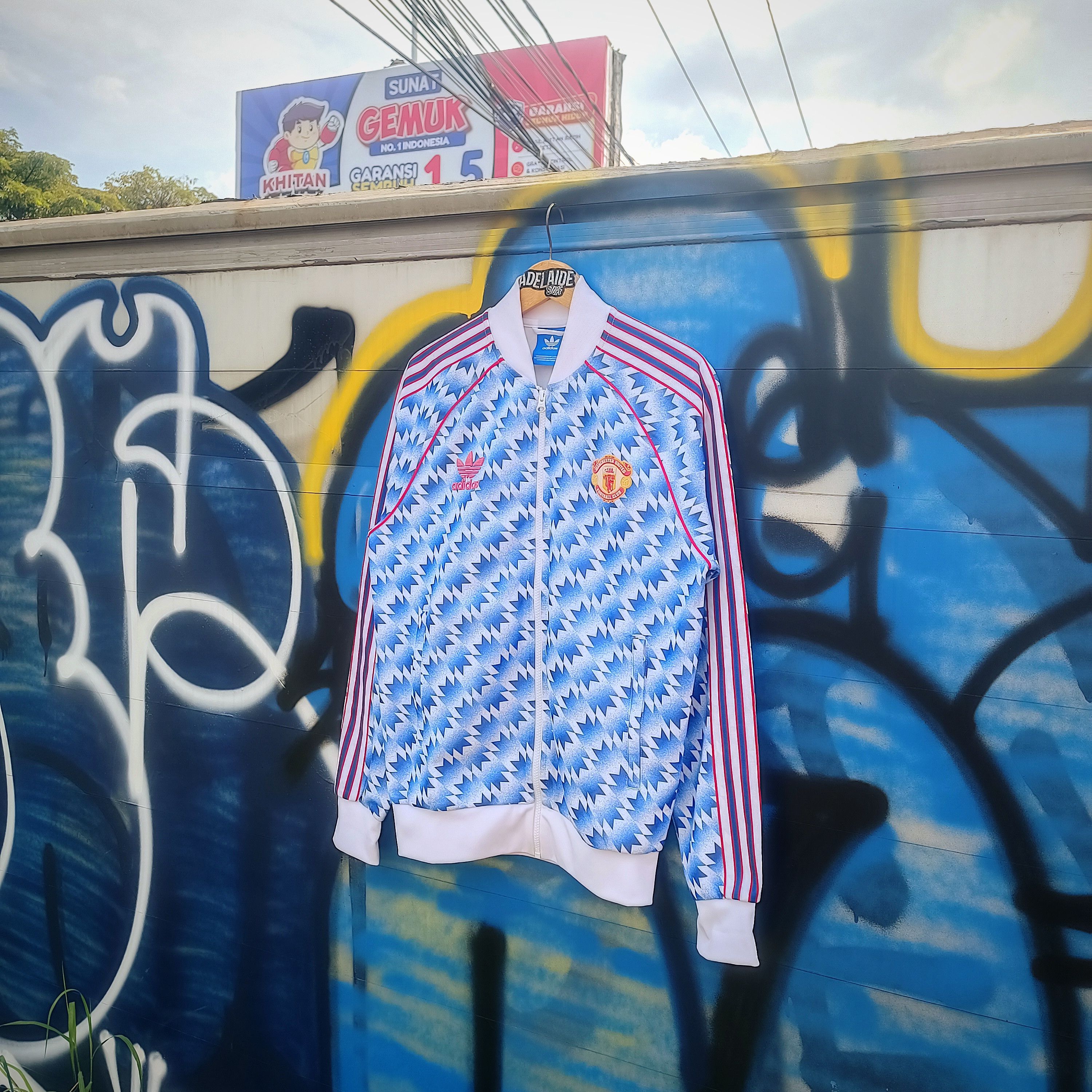 Adidas Adidas Manchester United Repro 1990-1992 Away Tracktop Size US M / EU 48-50 / 2 - 4 Thumbnail