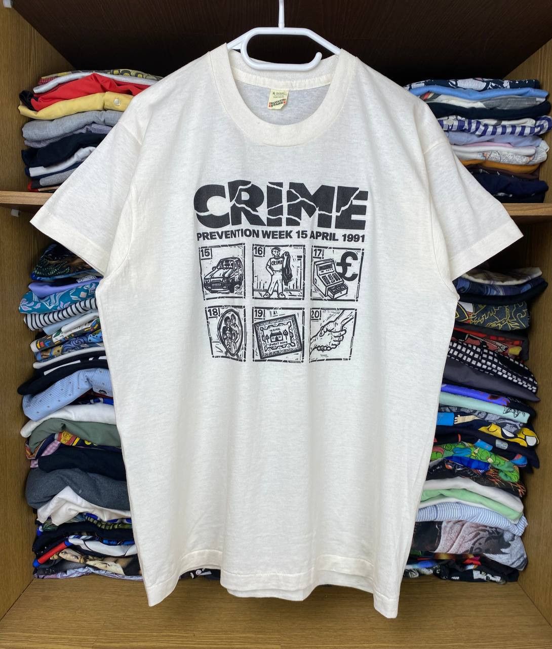 Vintage Vintage Crime Prevention Week 1991 Graphic 90s Tee Size US XL / EU 56 / 4 - 1 Thumbnail