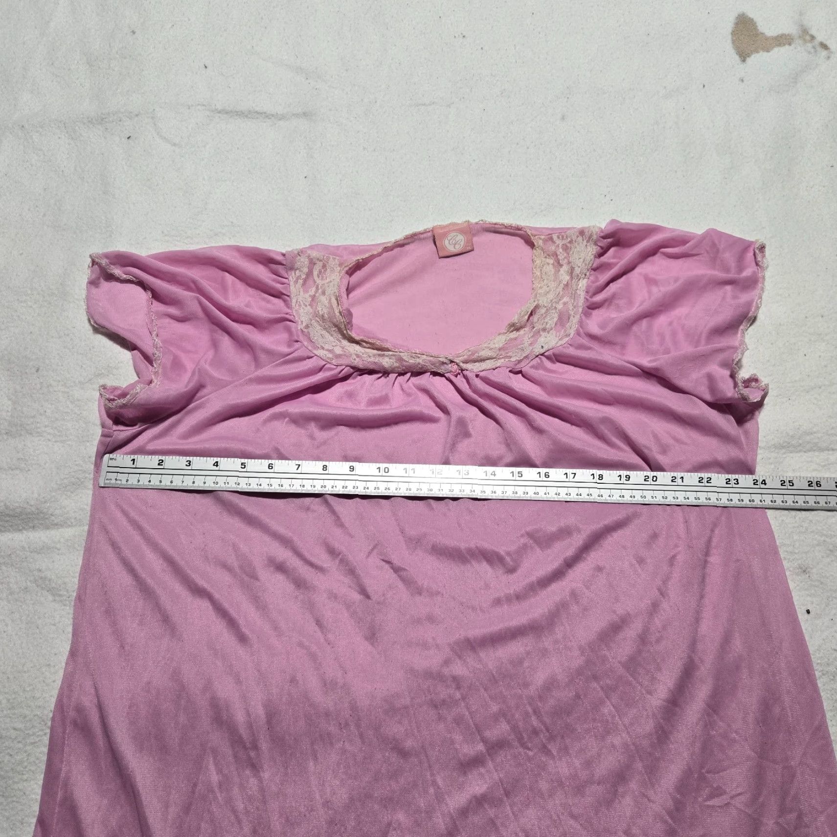Pinko CC Pink Night Gown Nighty Printed Maxi Sleepwear Adult Women's XL Extra Large Shirt Size ONE SIZE - 4 Thumbnail