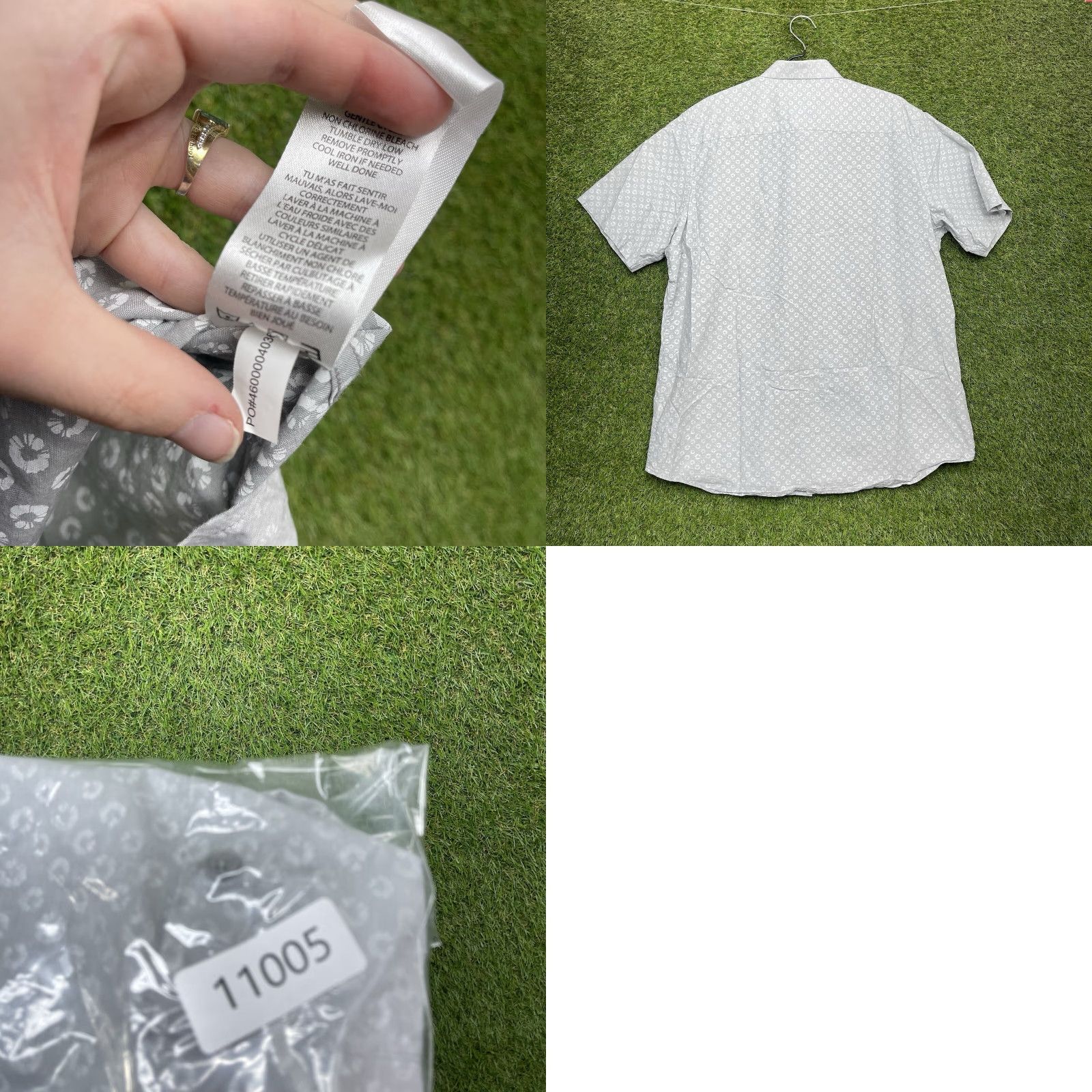 TravisMathew Travis Mathew Shirt Mens 2XL Button Up Gray Geometric Cotton Golf Casual XXL Size US XXL / EU 58 / 5 - 9 Thumbnail