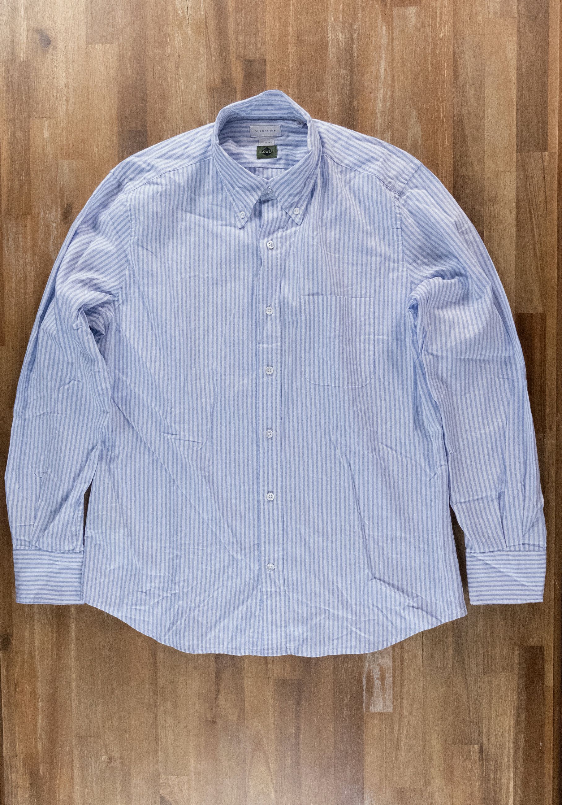 Slowear SLOWEAR Glanshirt blue white striped shirt Size 42 Size US L / EU 52-54 / 3 - 1 Thumbnail
