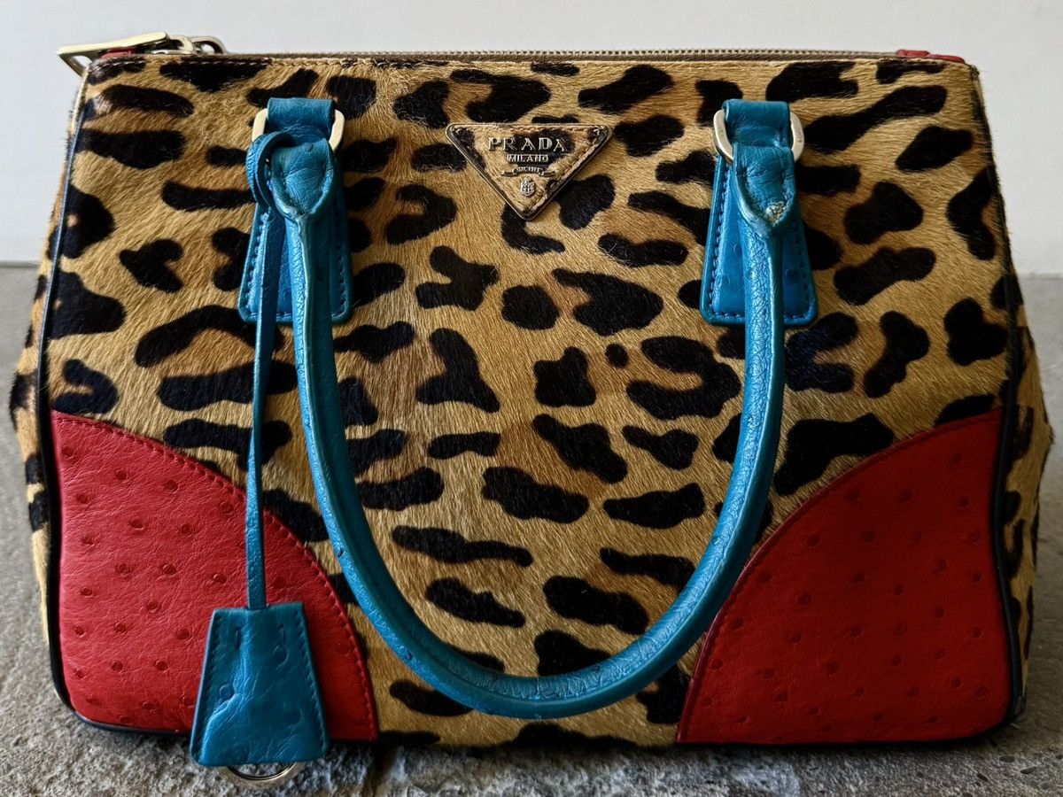 Prada Rare Prada - Galleria - Ostrich Cavallino - Hand bag Size ONE SIZE - 7 Thumbnail