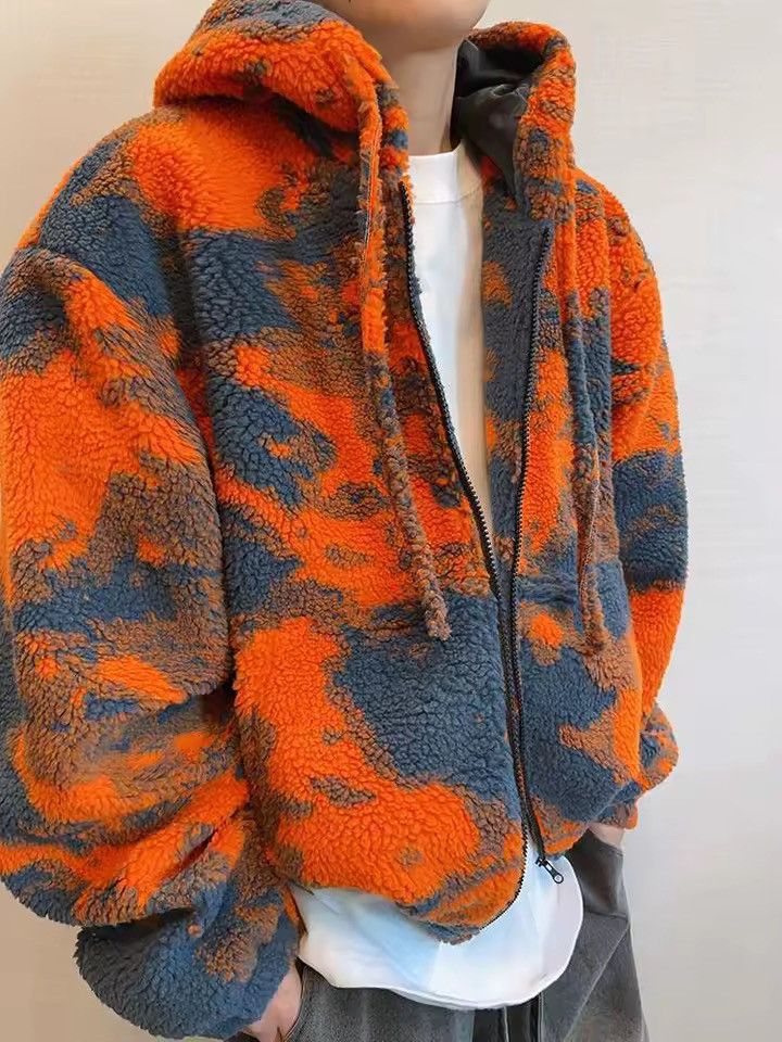 Other Polar Fleece Streetwear Jacket Tie Dye Warm Zipper Outdoor Size US L / EU 52-54 / 3 - 6 Thumbnail