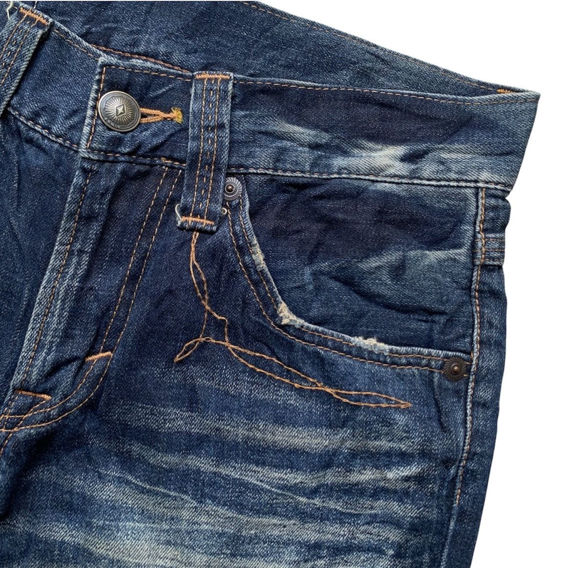 Japanese Brand Edwin distressed denim shorts Size US 29 - 4 Thumbnail
