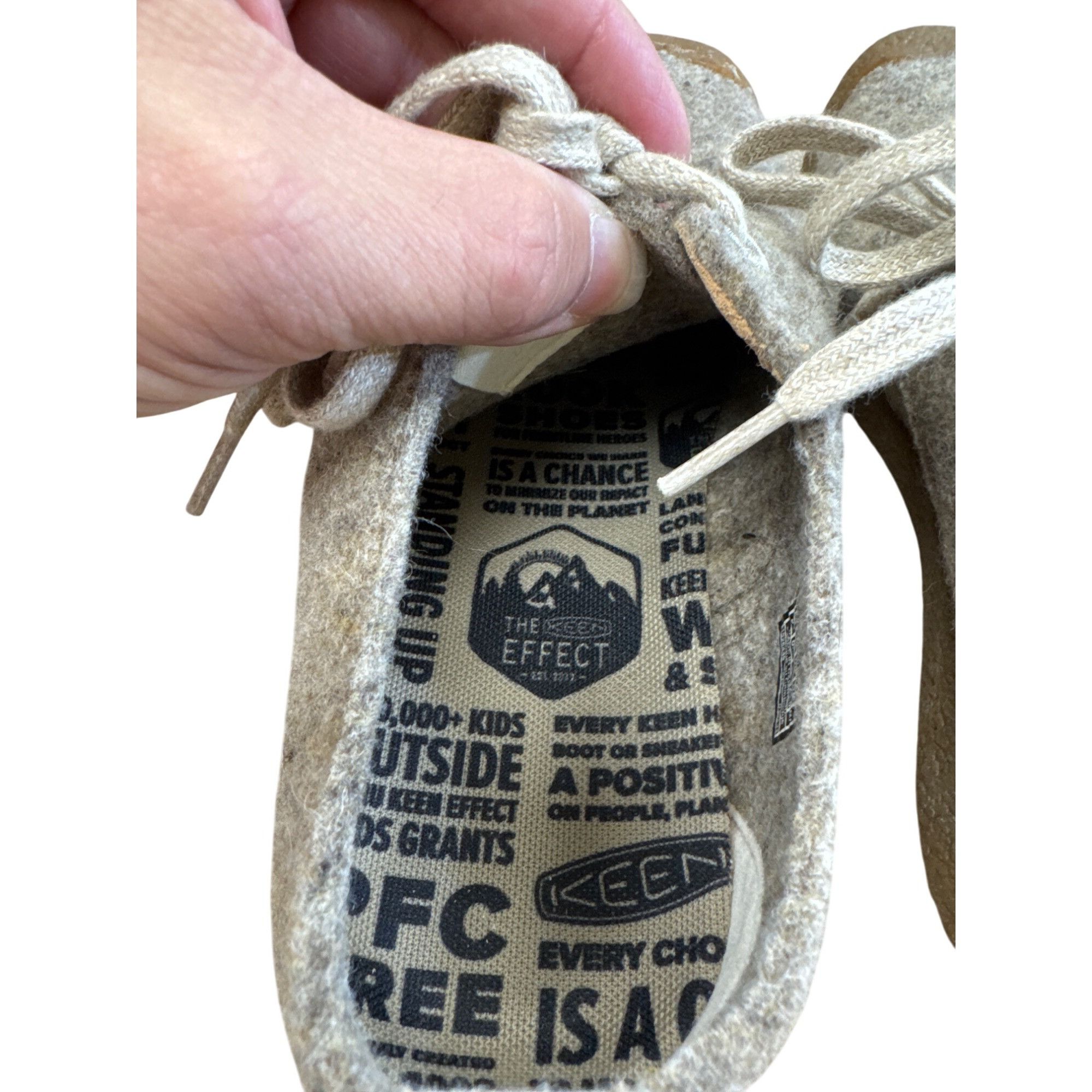KEEN Keen womans tan wool Blend Lace-Up Casual Shoes sneakers siz Size US 8.5 / IT 38.5 - 11 Thumbnail
