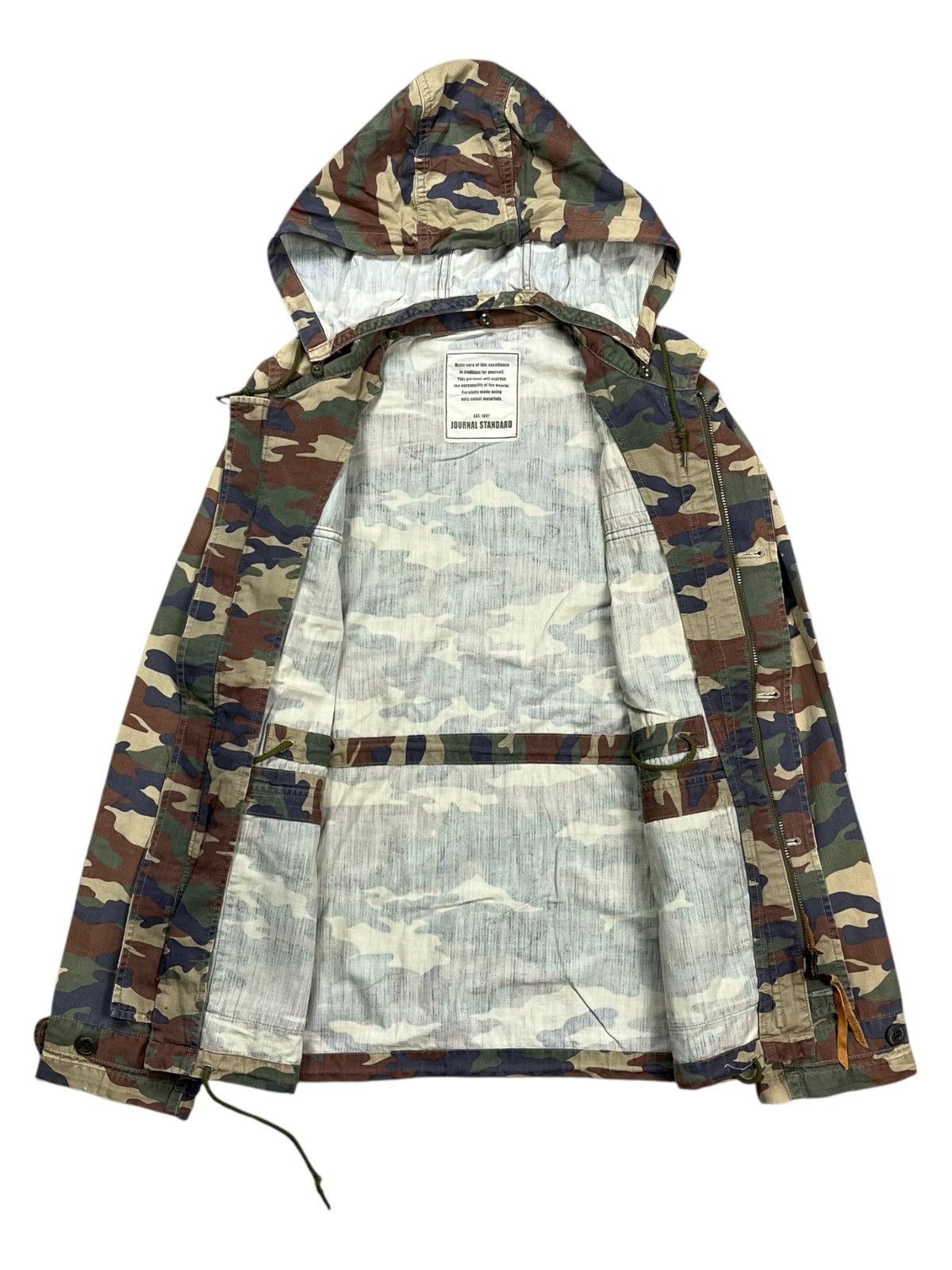 20471120 2000s Journal Standard - Infantry Hooded Camo Jacket Size US M / EU 48-50 / 2 - 2 Thumbnail