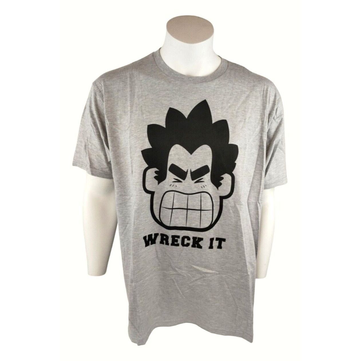 Disney Disney Wreck-It Ralph Graphic Tee XL Gray Mens T-Shirt Size US XL / EU 56 / 4 - 1 Thumbnail