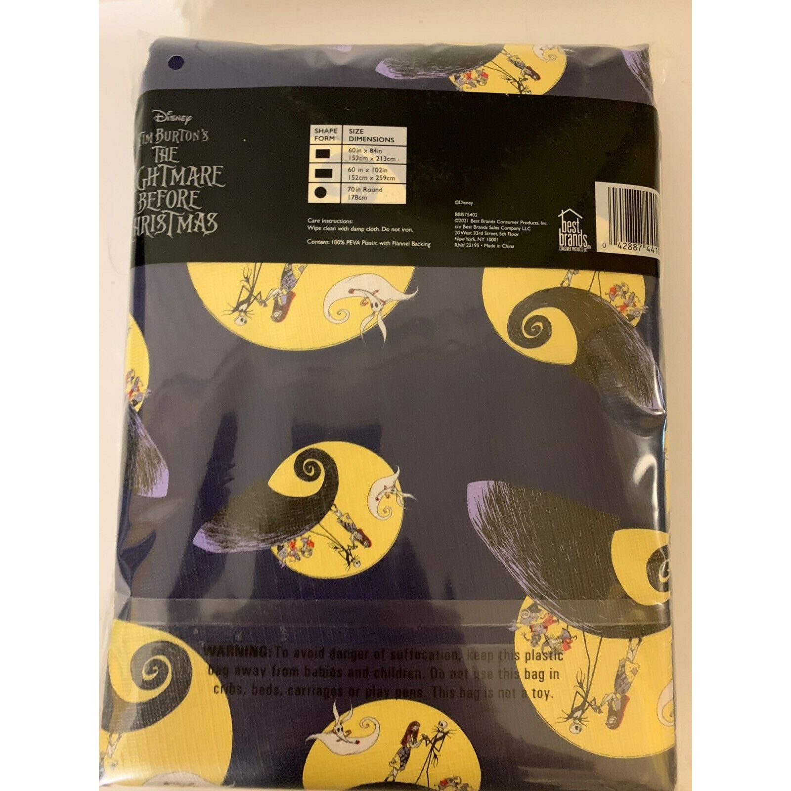Other NEW "The Nightmare Before Christma - 70" Round Purple PEVA T Size ONE SIZE - 4 Thumbnail