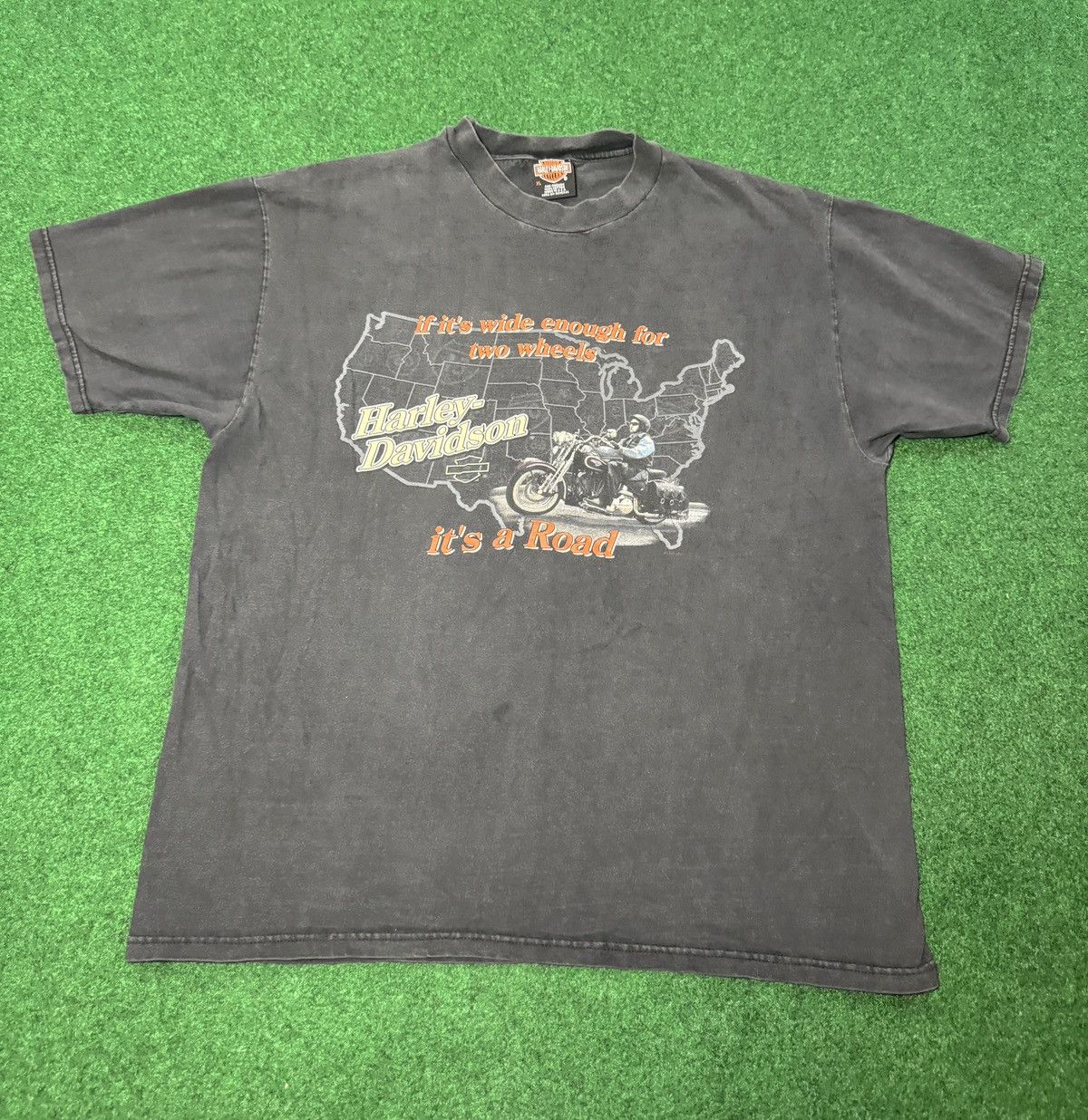 Harley Davidson Vintage 90s Harley Davidson Faded Biker Grunge XL T Shirt Size US XL / EU 56 / 4 - 1 Thumbnail