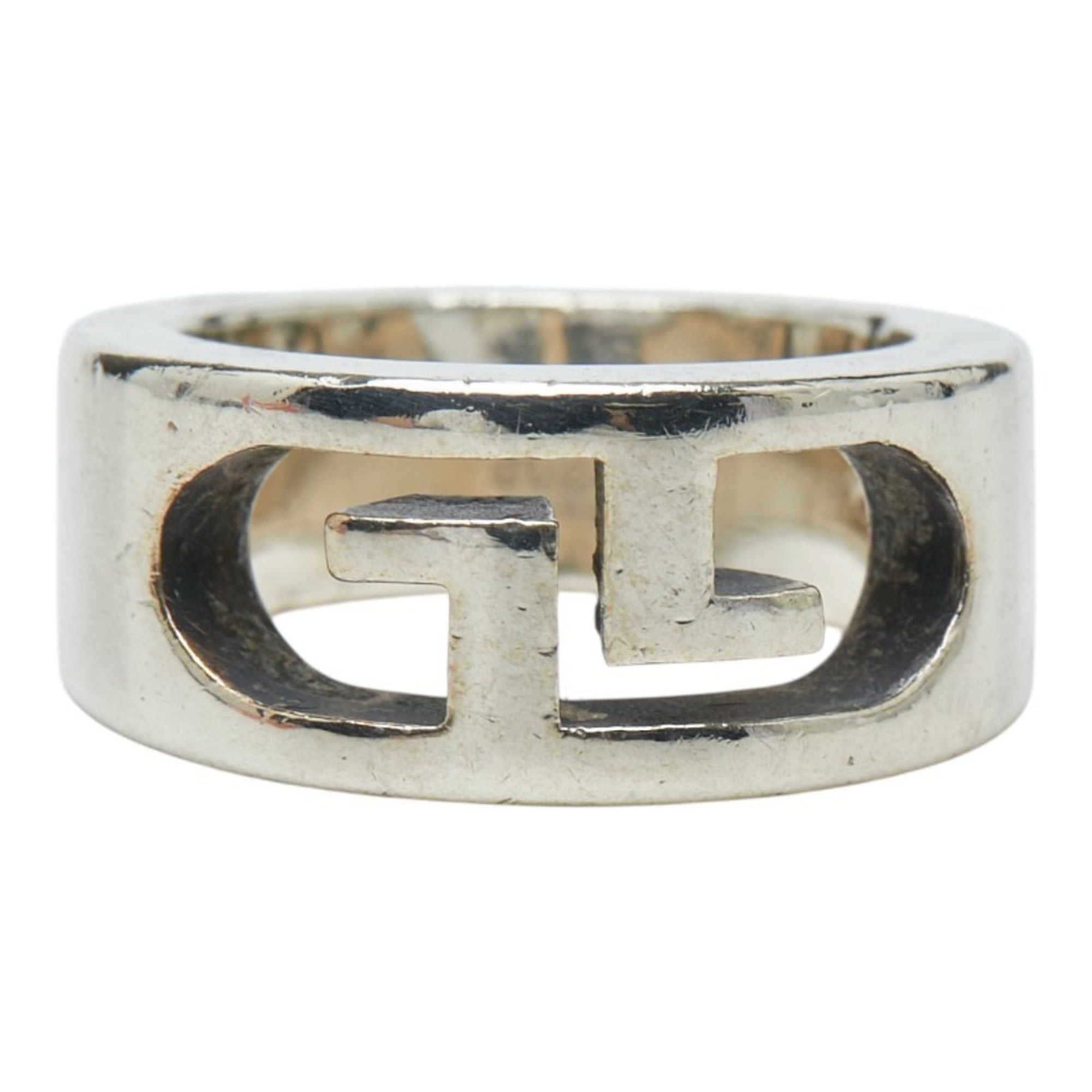 Gucci Gucci Double G Logo Ring, Size #7, Silver (SV925), Women's GUCCI Size ONE SIZE - 1 Thumbnail