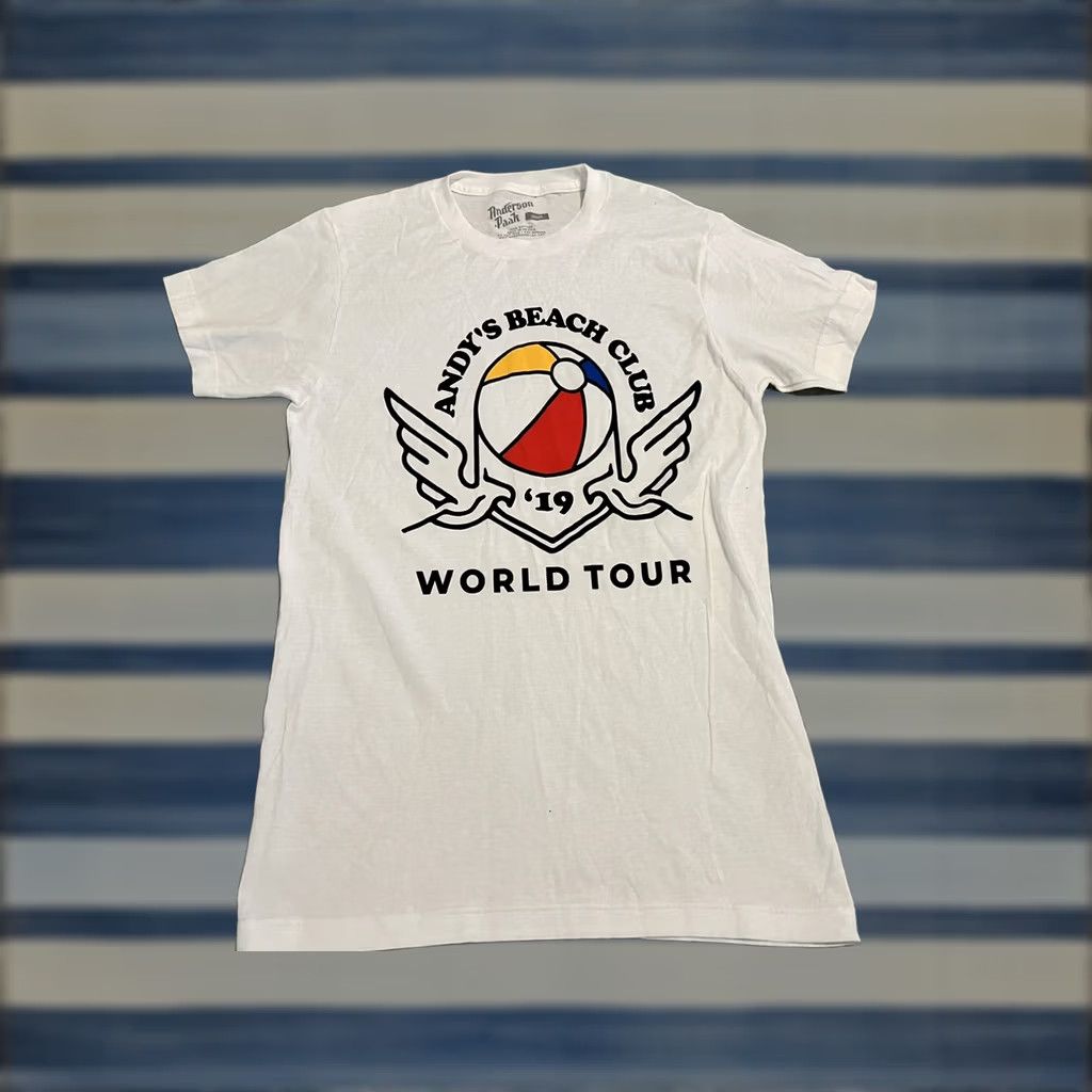 Vintage Anderson Paak White Tee Shirt Andy's Beach Club 2019 World Tour Size Small Mens T-Shirt White 2019 World Tour Size US S / EU 44-46 / 1 - 1 Thumbnail