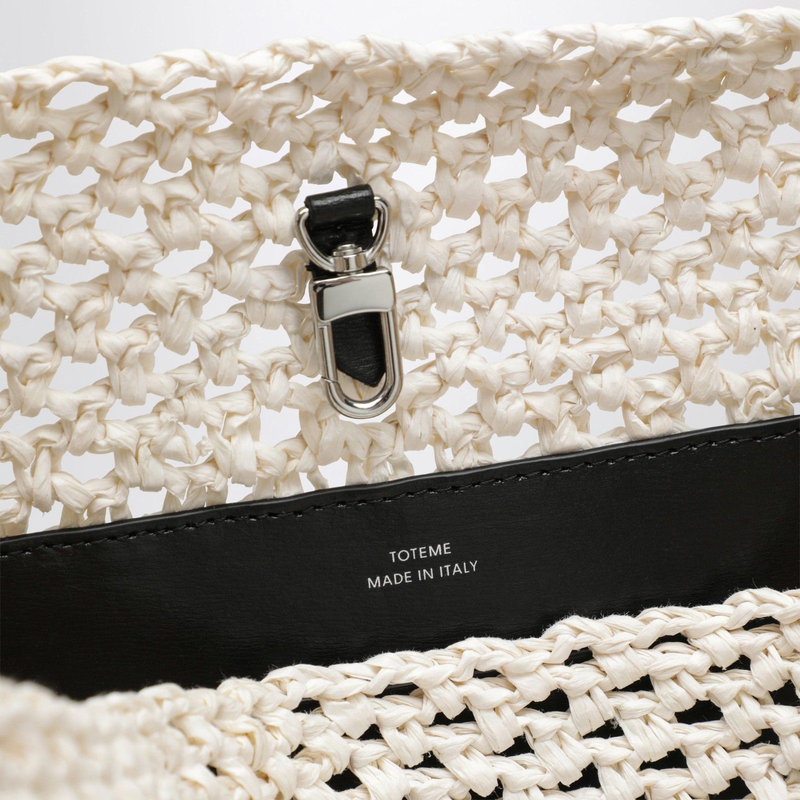 Toteme TOTEME Belt Detail Ecru Raffia Tote Bag New & Authentic Size ONE SIZE - 5 Thumbnail