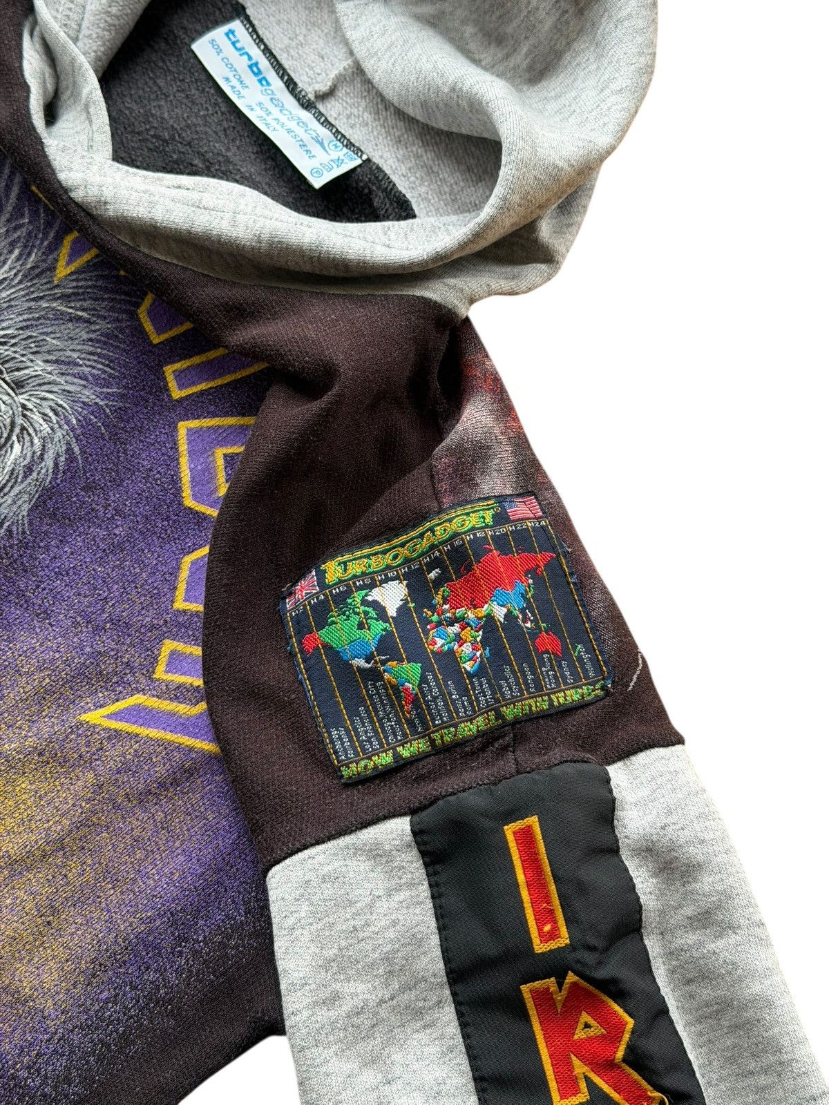 Band Tees *RARE* TURBOGADGET VINTAGE 1990s IRON MAIDEN METAL HOODIE Size US M / EU 48-50 / 2 - 7 Thumbnail