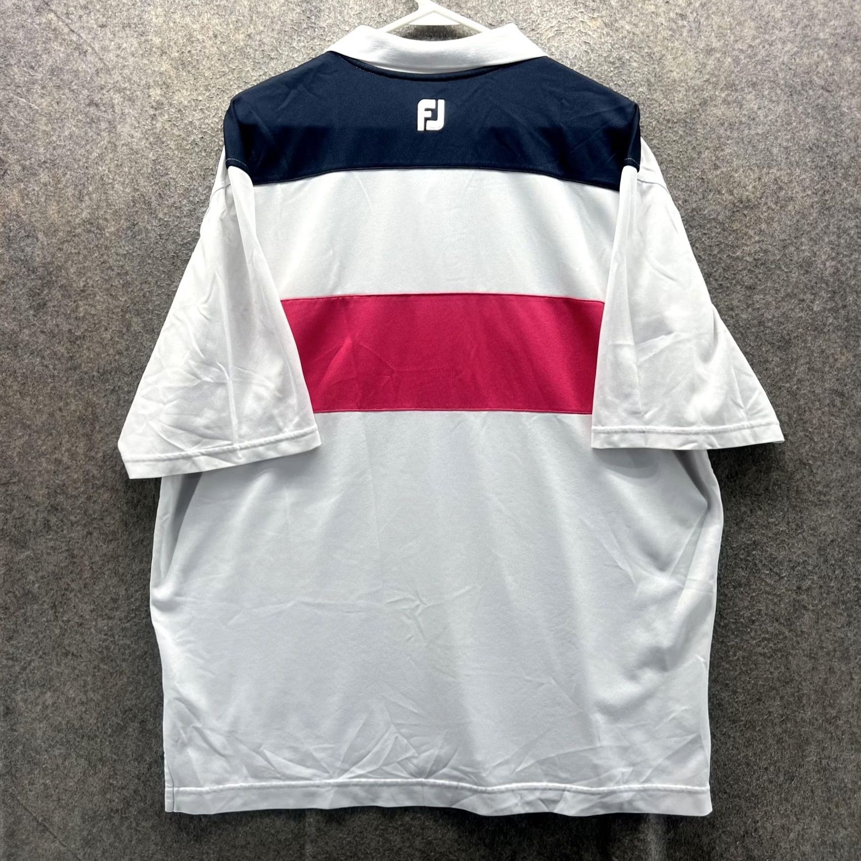 Footjoy FootJoy Polo Shirt Mens XL White Colorblock Golf Performance Short Sleeve Size US XL / EU 56 / 4 - 2 Thumbnail