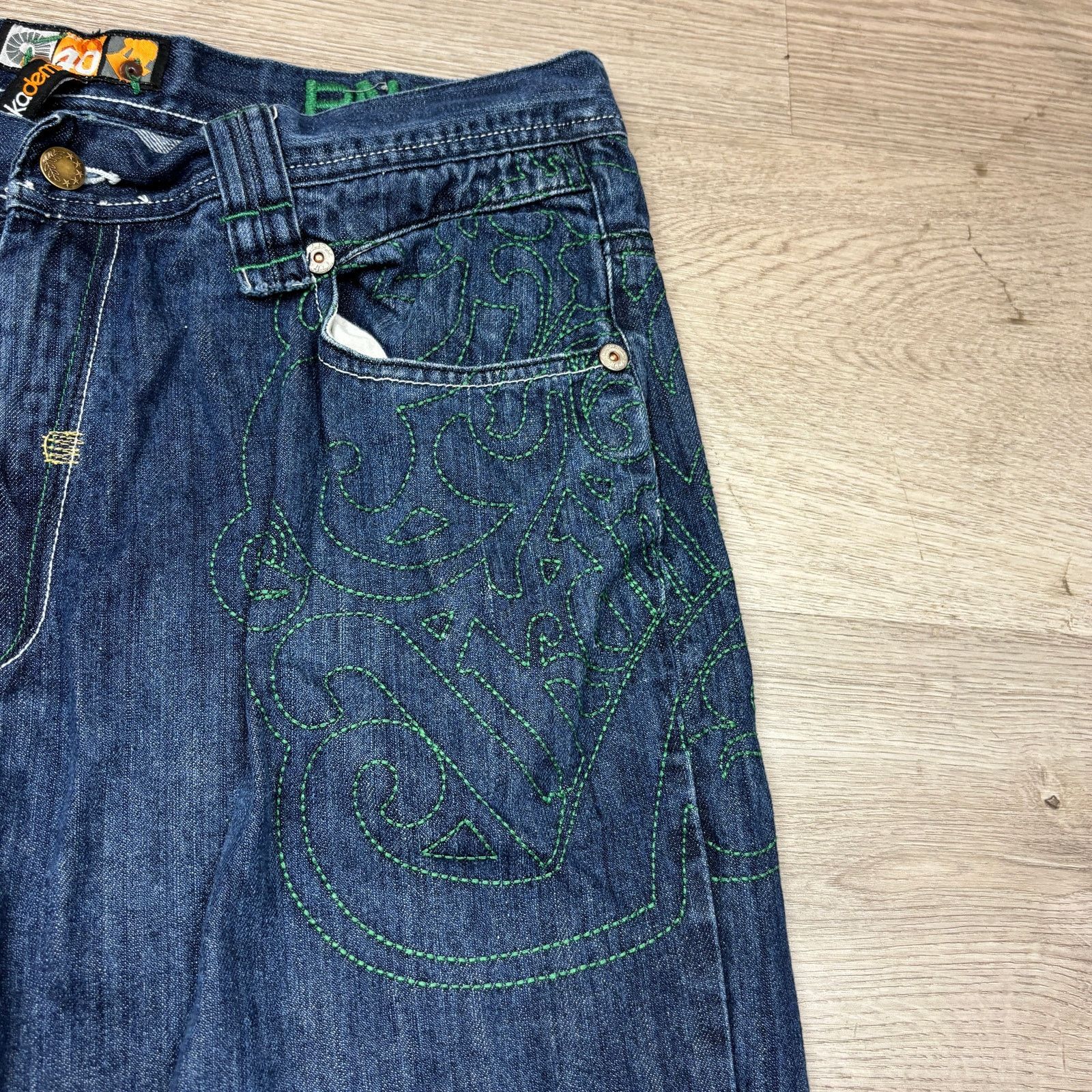 Akademiks Akademiks Baggy Embroidered Jeans Men's 38x31 Skate Y2k Size US 38 / EU 54 - 3 Thumbnail