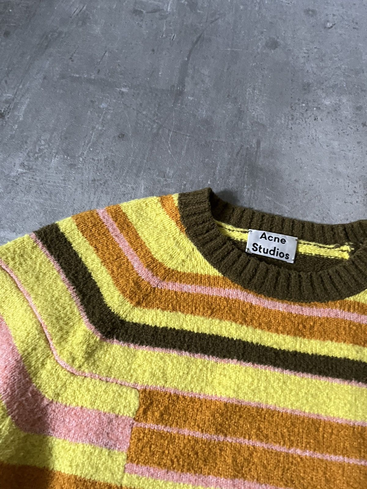 Acne Studios Acne Studios striped yellow orange sweater Size US S / EU 44-46 / 1 - 8 Thumbnail