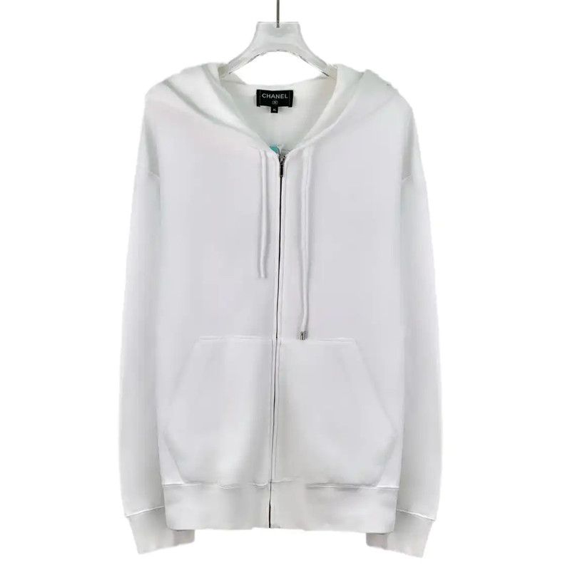 Chanel Chanel White Cotton Women's Jacket XL 0089 Size XL / US 12-14 / IT 48-50 - 1 Thumbnail