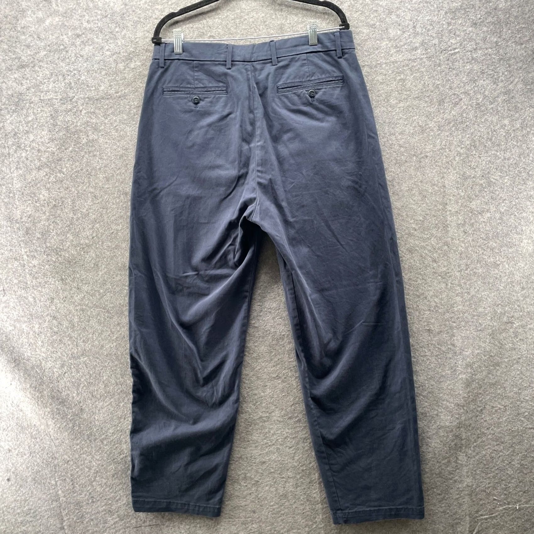 Gap Gap Chino Pants Mens 32x32 (32x30) Navy Blue Khaki Baggy Fit Relaxed Stretch Size US 32 / EU 48 - 2 Thumbnail