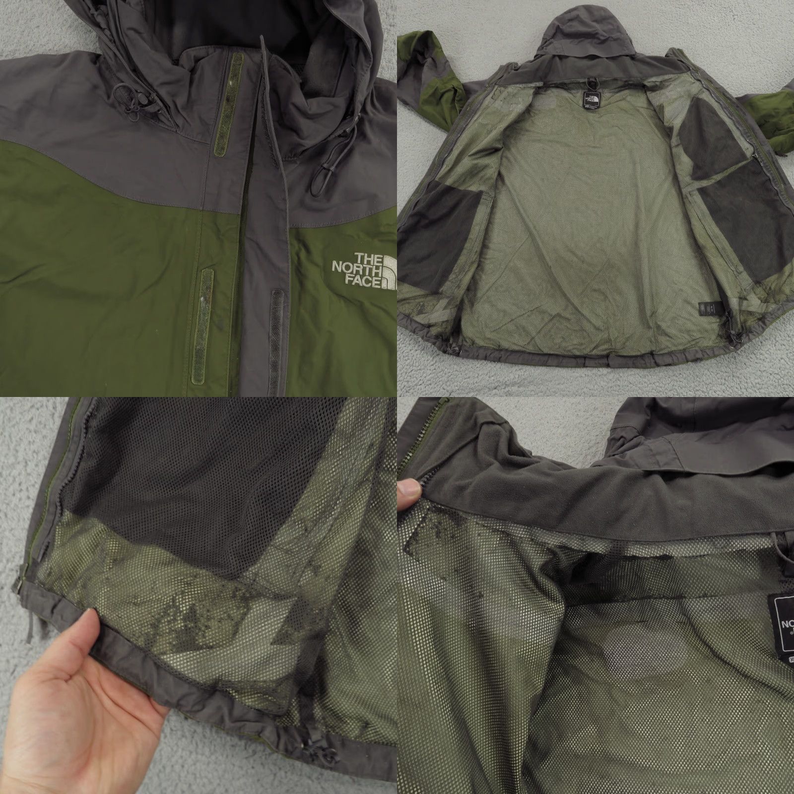 The North Face The North Face Jacket Mens XL Olive Green Hyvent Shell Vented Lightweight Taped FLAW Size US XL / EU 56 / 4 - 8 Thumbnail