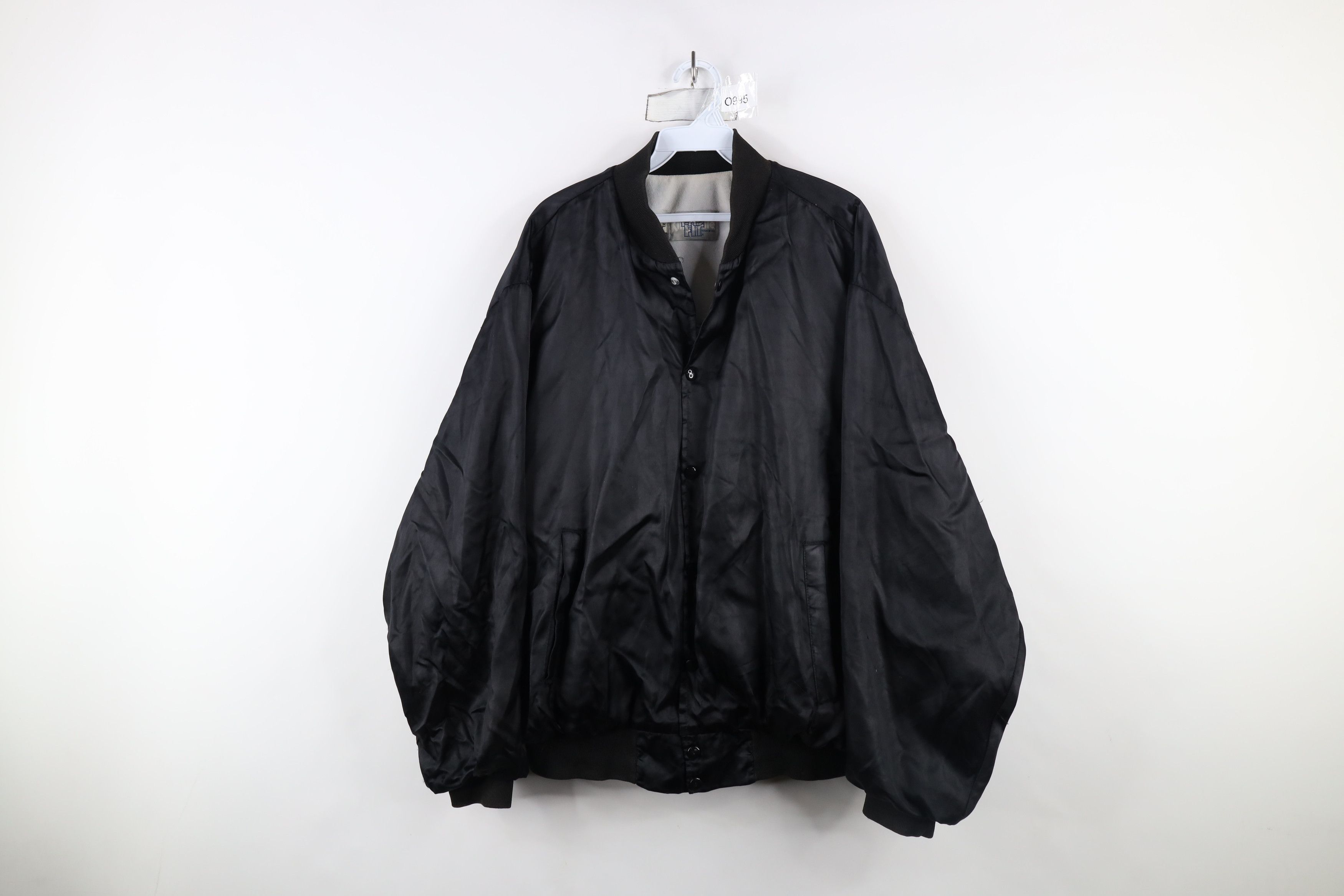 Vintage Vintage 80s Chevrolet Lined Satin Bomber Jacket Black USA Size US XL / EU 56 / 4 - 1 Thumbnail
