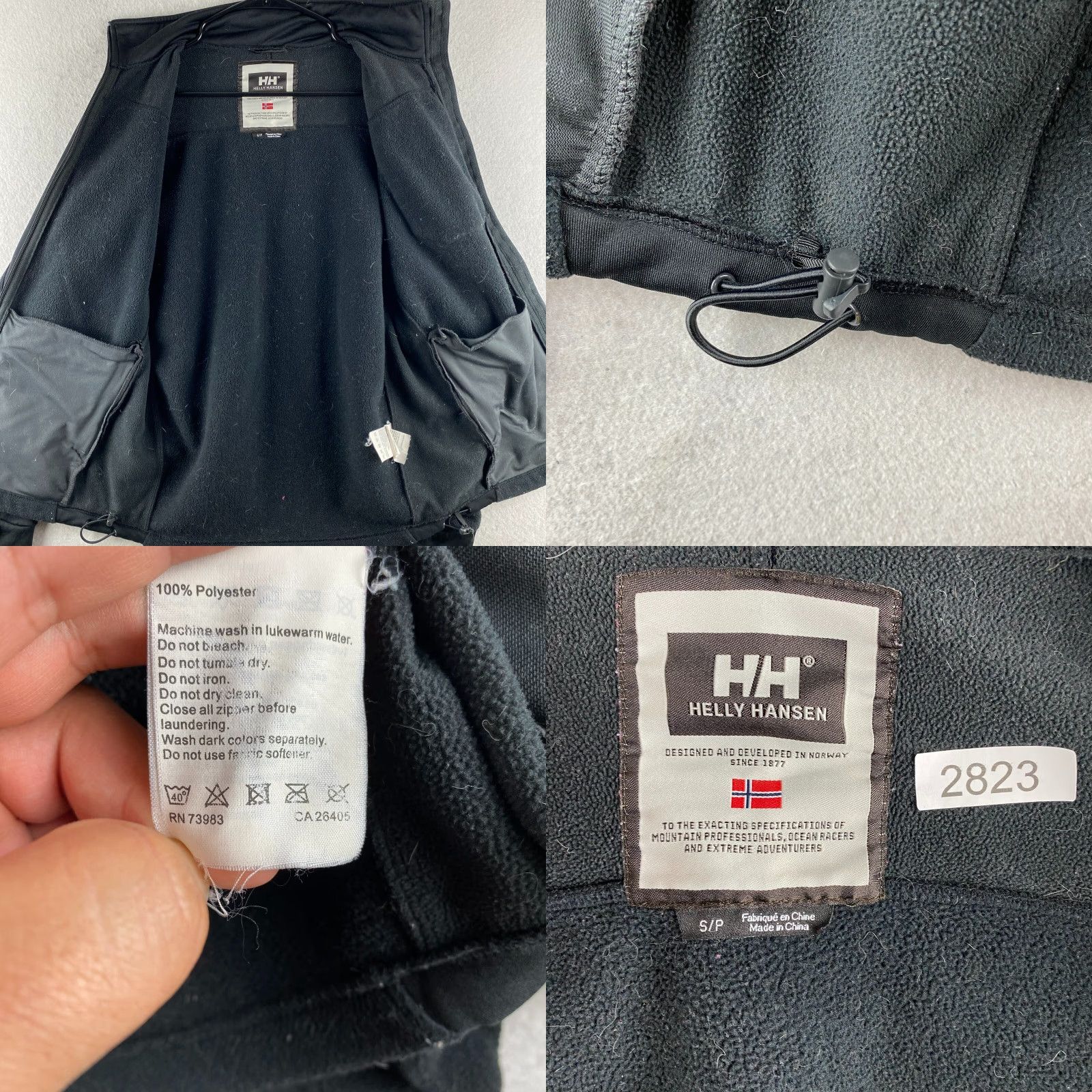 Helly Hansen Helly Hansen Sweater Mens Small S Black Full Zip Fleece Long Sleeve Zip Pockets Size US S / EU 44-46 / 1 - 11 Thumbnail