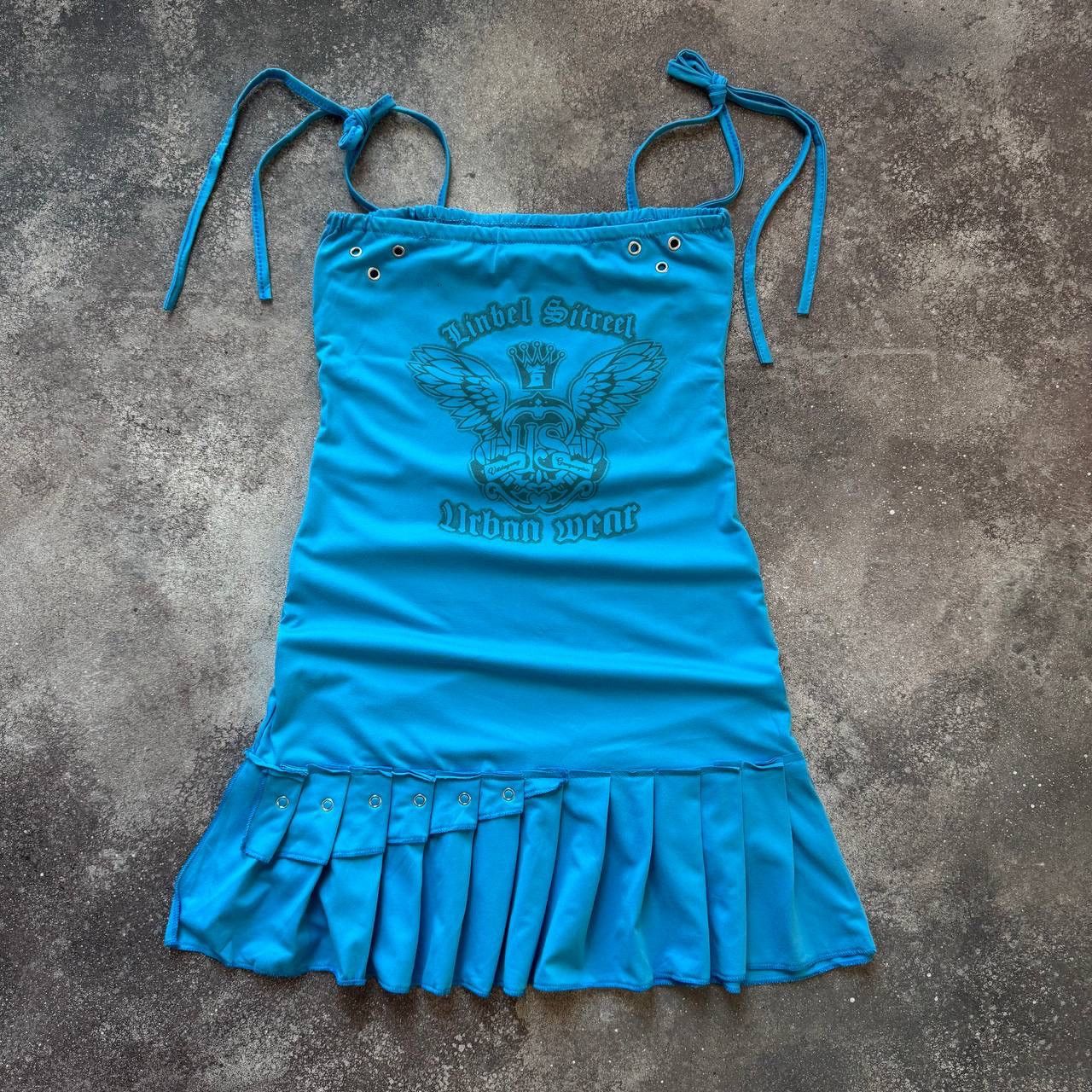 20471120 Amazing Y2K Vintage Gothic Punk Mini Dress Size M / US 6-8 / IT 42-44 - 11 Thumbnail
