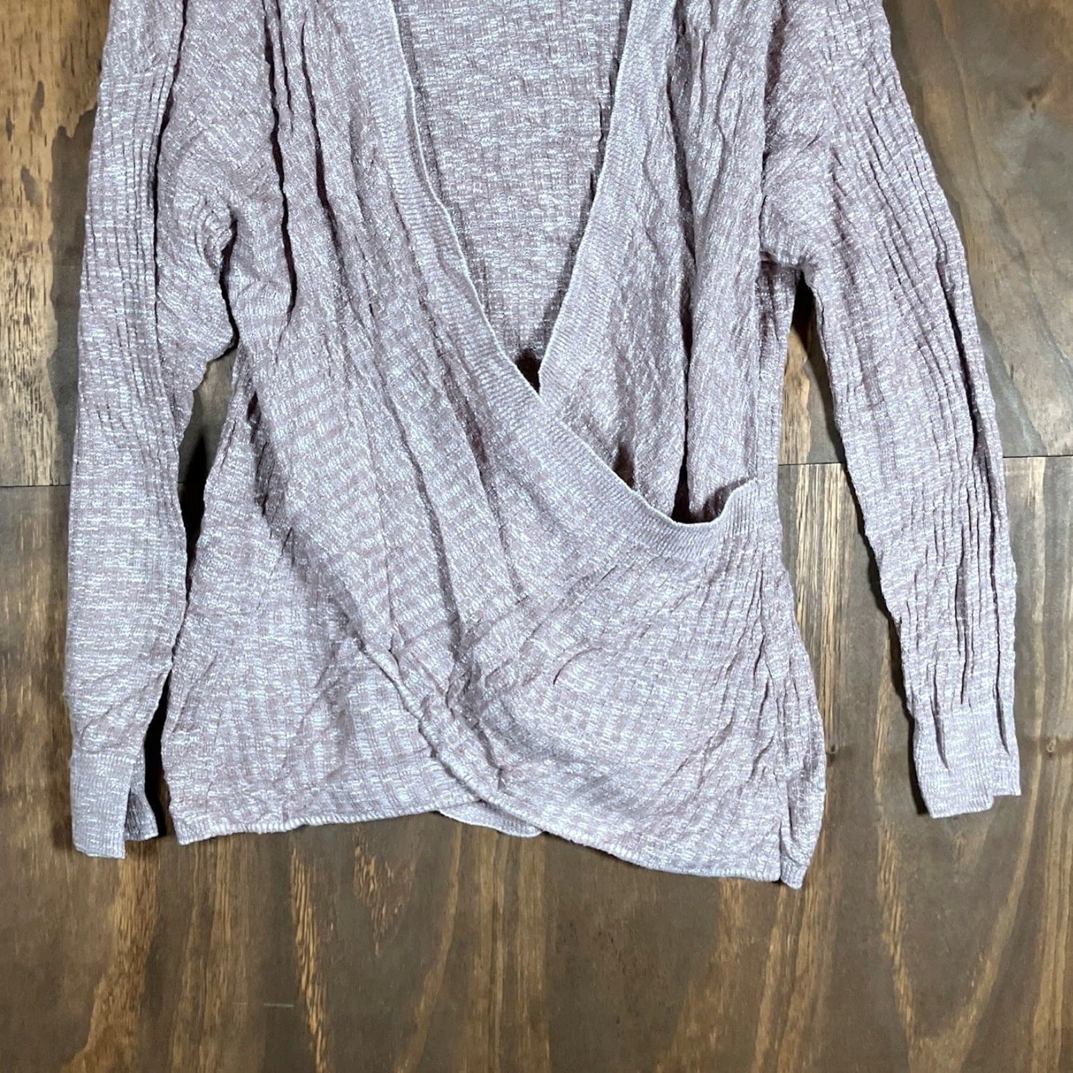 Express Express Women Sweater Tan Deep V Wrap Long Sleeve Knitted Large Size L / US 10 / IT 46 - 3 Thumbnail