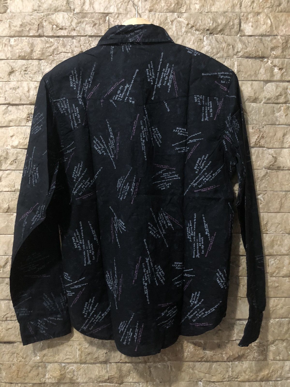 If Six Was Nine × Japanese Brand × Le Grande Bleu (L.G.B.) Y2k badboy poem gothic full print shirt Size US M / EU 48-50 / 2 - 6 Thumbnail