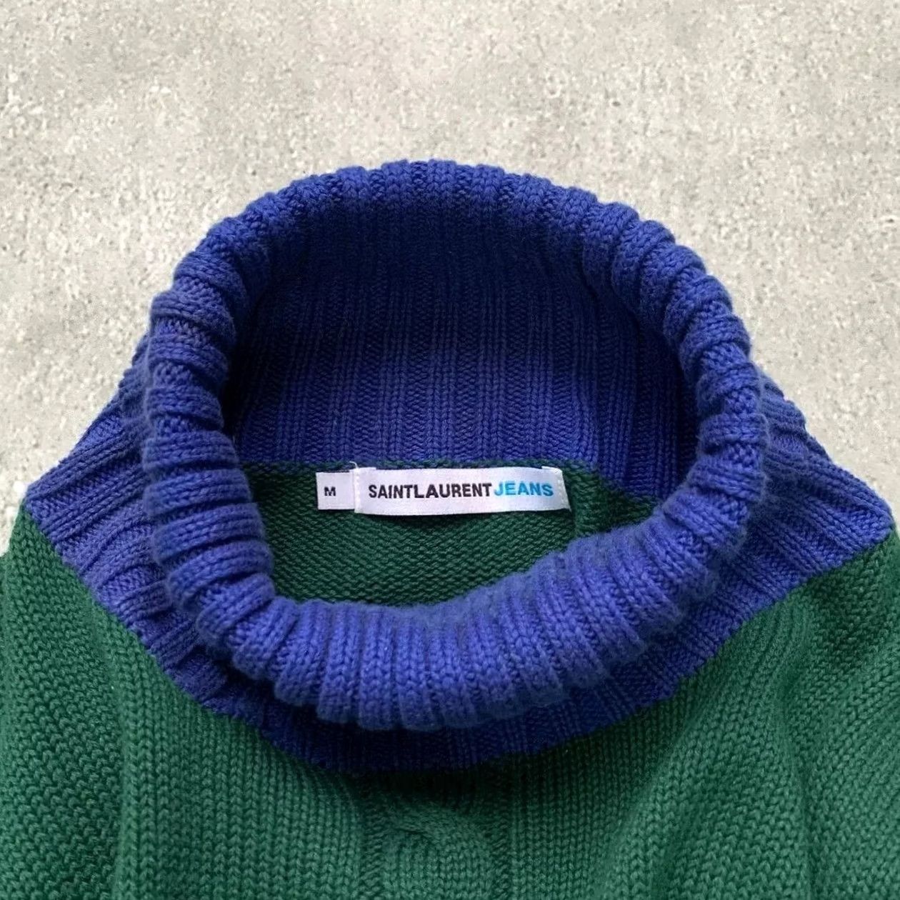 Yves Saint Laurent SAINT LAURENT MEN GREEN KNIT SWEATER YSL SWEATSHIRT M Adult Crew Neck Pullover Size US M / EU 48-50 / 2 - 7 Thumbnail
