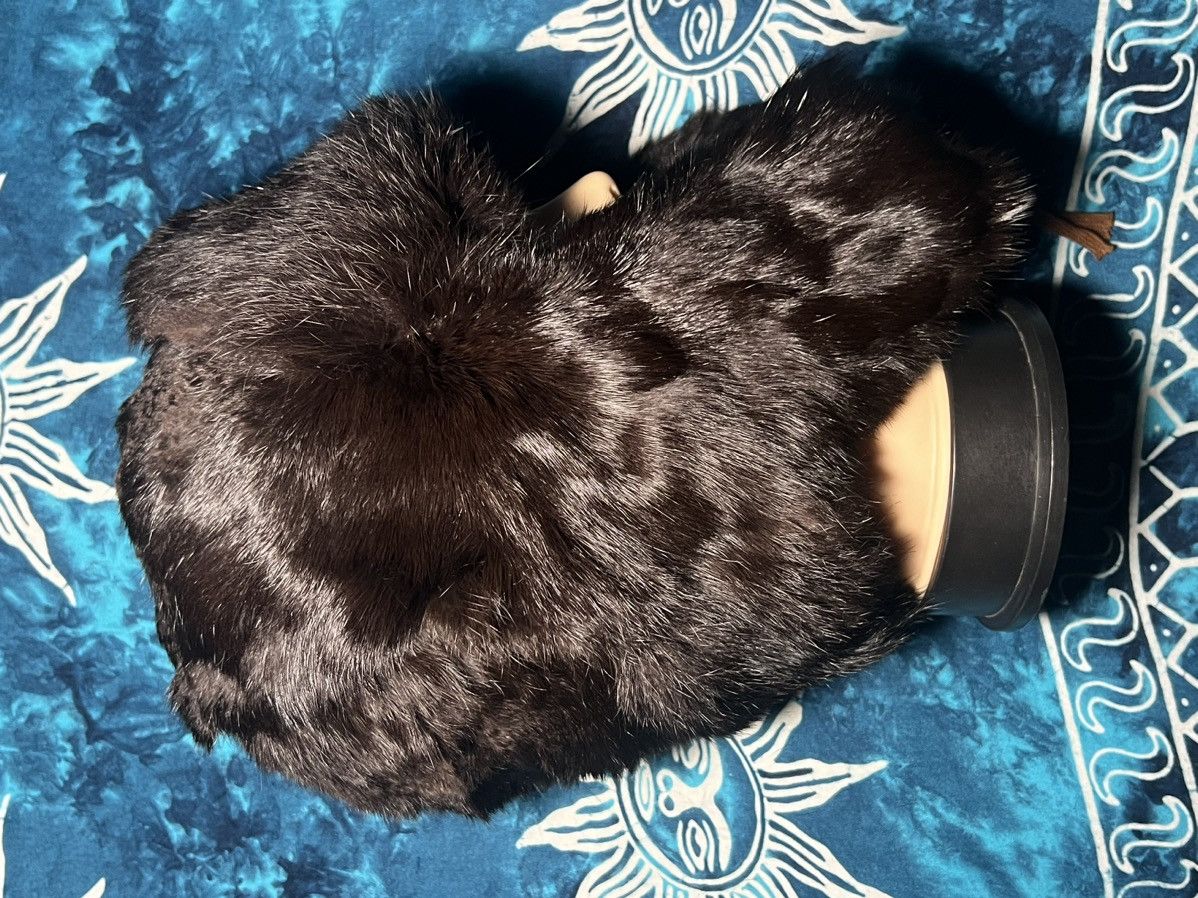 Vintage Vintage Y2K Ushanka trapper rabbit leather hat rare🔥 Size ONE SIZE - 7 Thumbnail