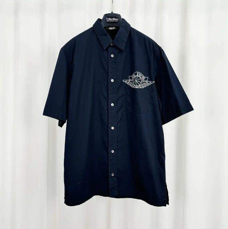 Dior Dior Black Short Sleeve Shirt with Logo 0089 Size US S / EU 44-46 / 1 - 1 Thumbnail