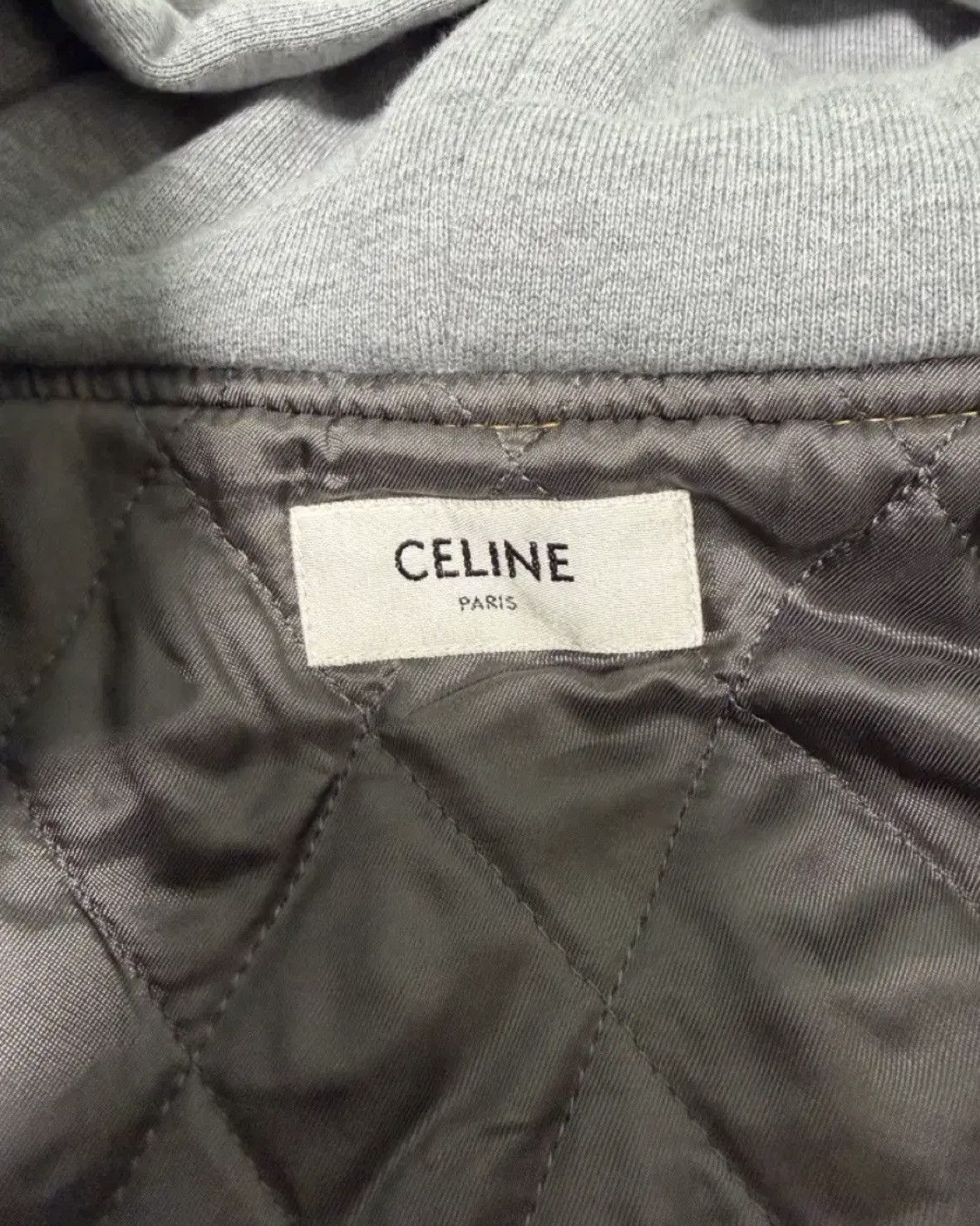 Celine Celine C Logo Denim Teddy Hood Varsity Jacket Size US L / EU 52-54 / 3 - 3 Thumbnail