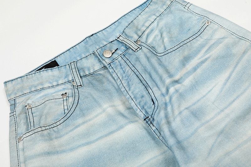 Jean American retro whiskering blue washed jeans for men Size US 32 / EU 48 - 3 Thumbnail