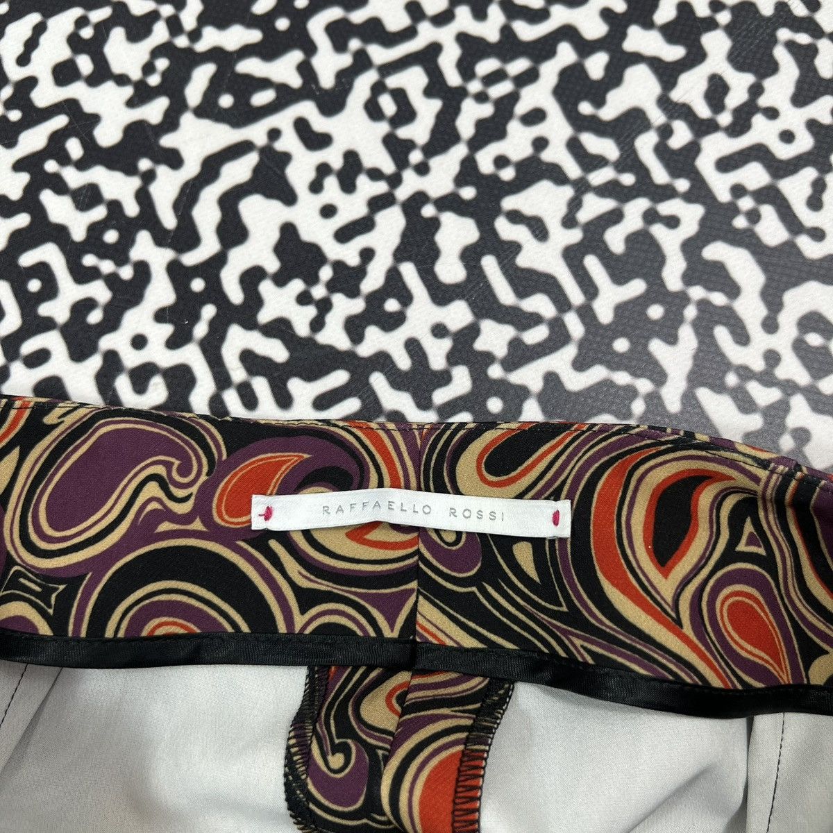 Vintage Raffaello Rossi Paisley Abstract Print Luxury Style Pants Size 27" / US 4 / IT 40 - 13 Thumbnail