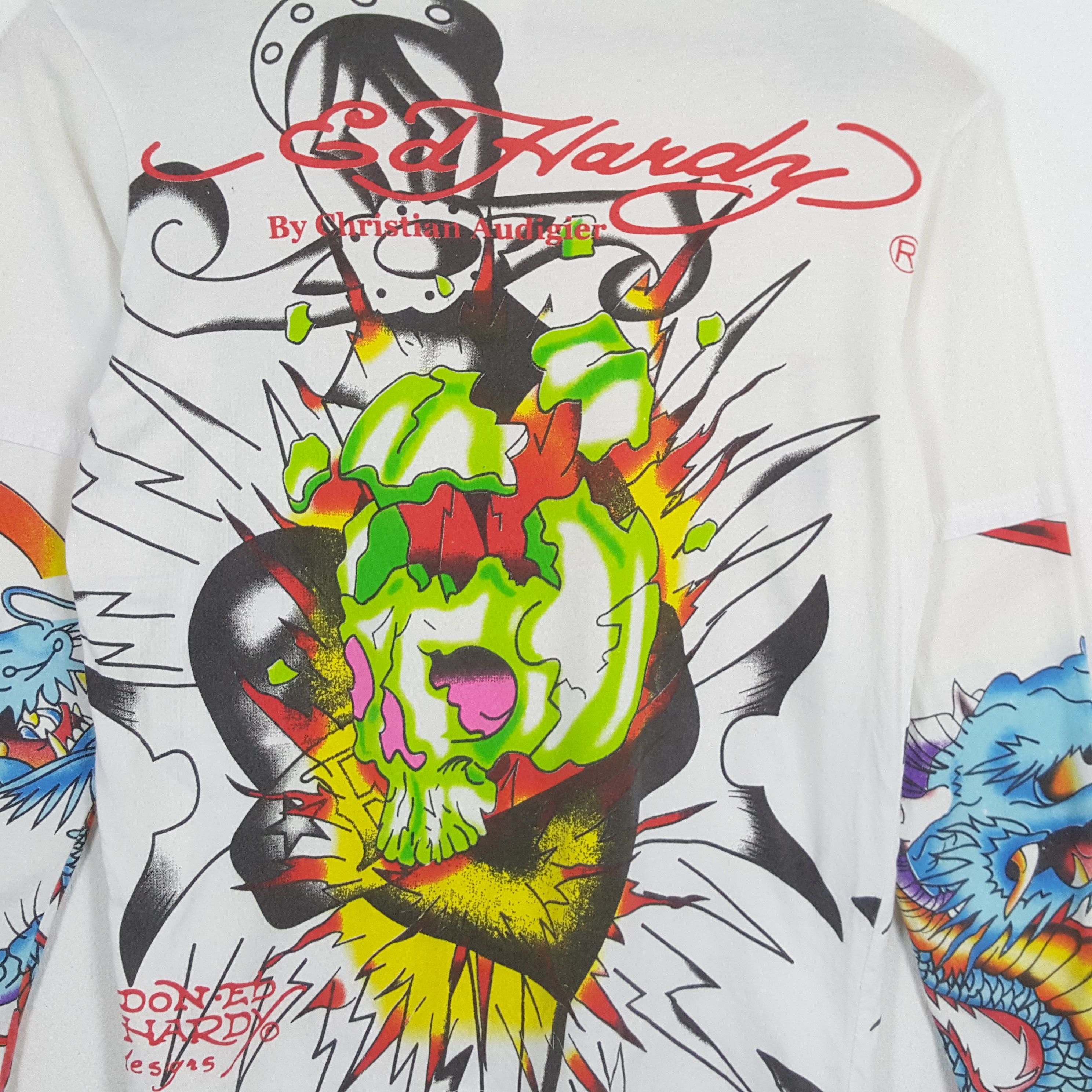 Ed Hardy ED HARDY Designer Brand Fashion Rock Punk Style Tshirt Size US L / EU 52-54 / 3 - 4 Thumbnail